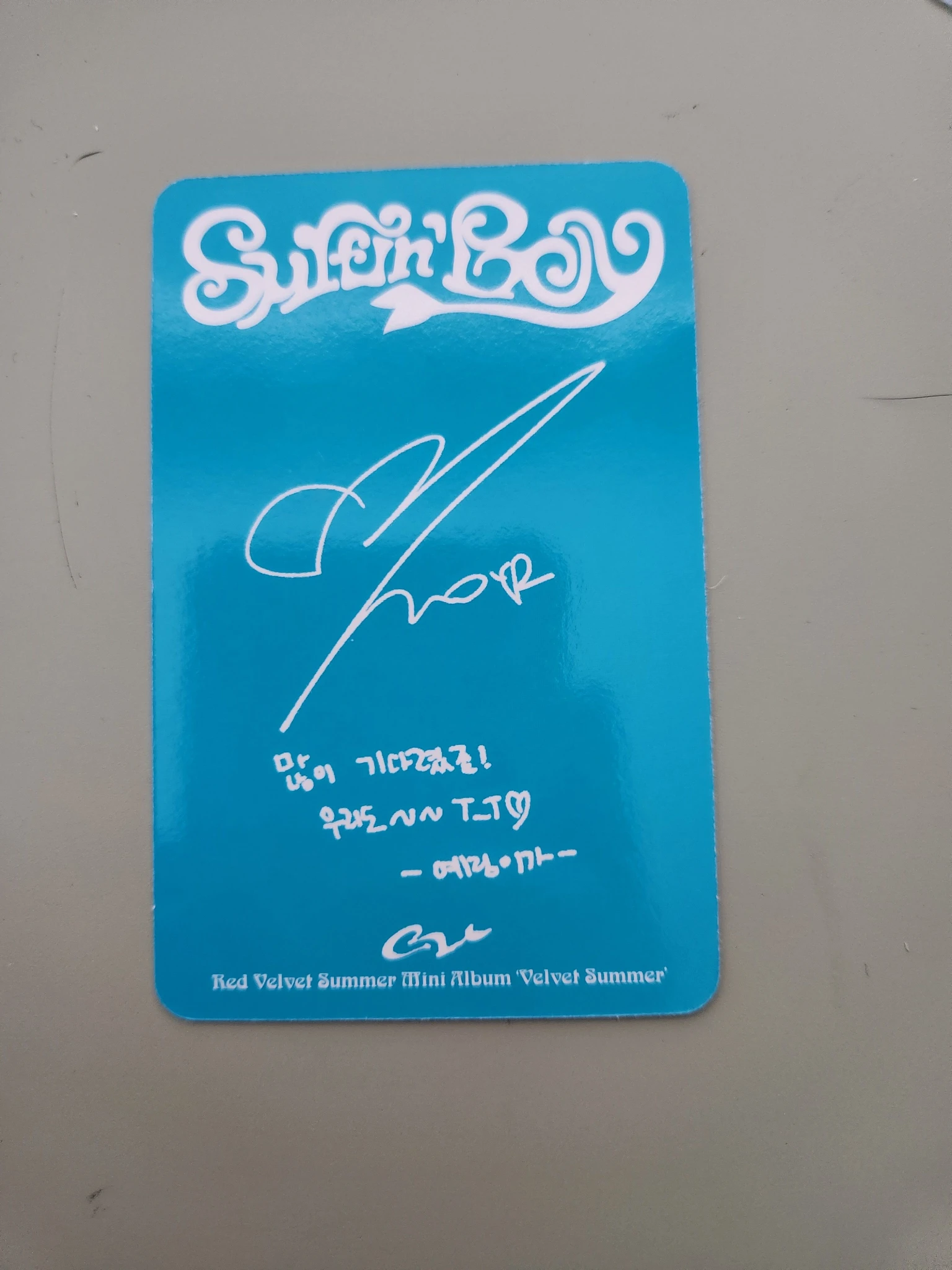 Red Velvet Yeri Red Velvet - Yeri - Velvet Summer Album album photocard high tide version listing photo 2