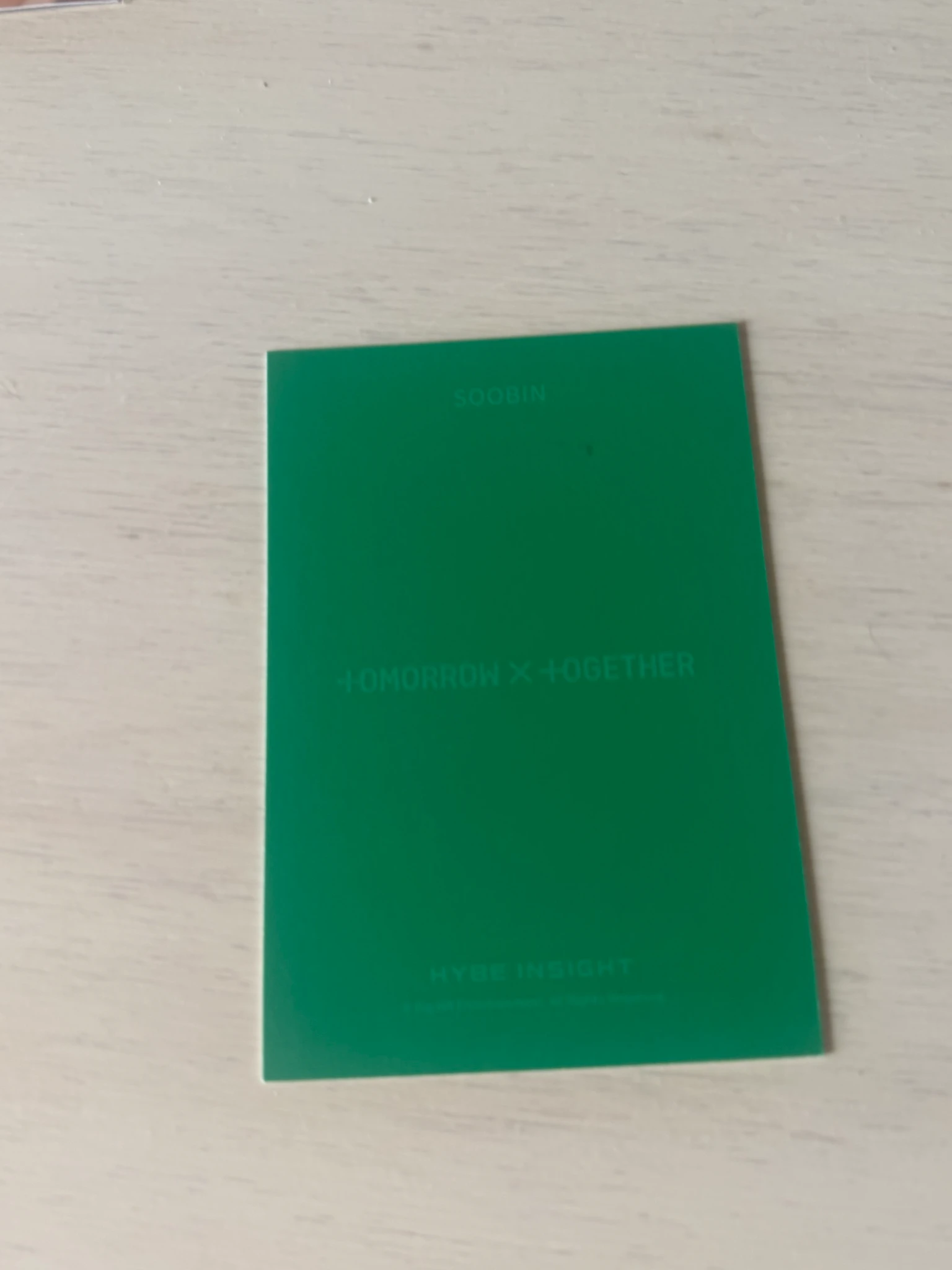 TOMORROW X TOGETHER Soobin TOMORROW X TOGETHER - Soobin - Hybe Insight Museum Other photocard set mini photocard hybe insight listing photo 2
