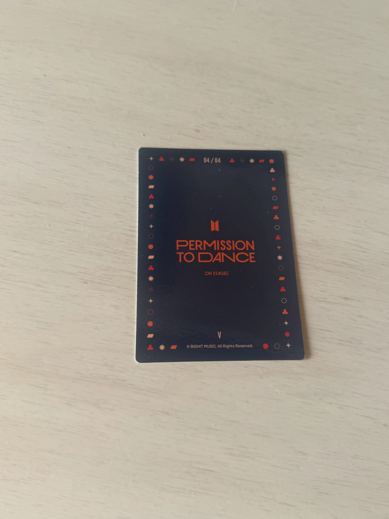 BTS V BTS - V - Permission To Dance On Stage Tour Event mini photocard seoul version listing photo 2