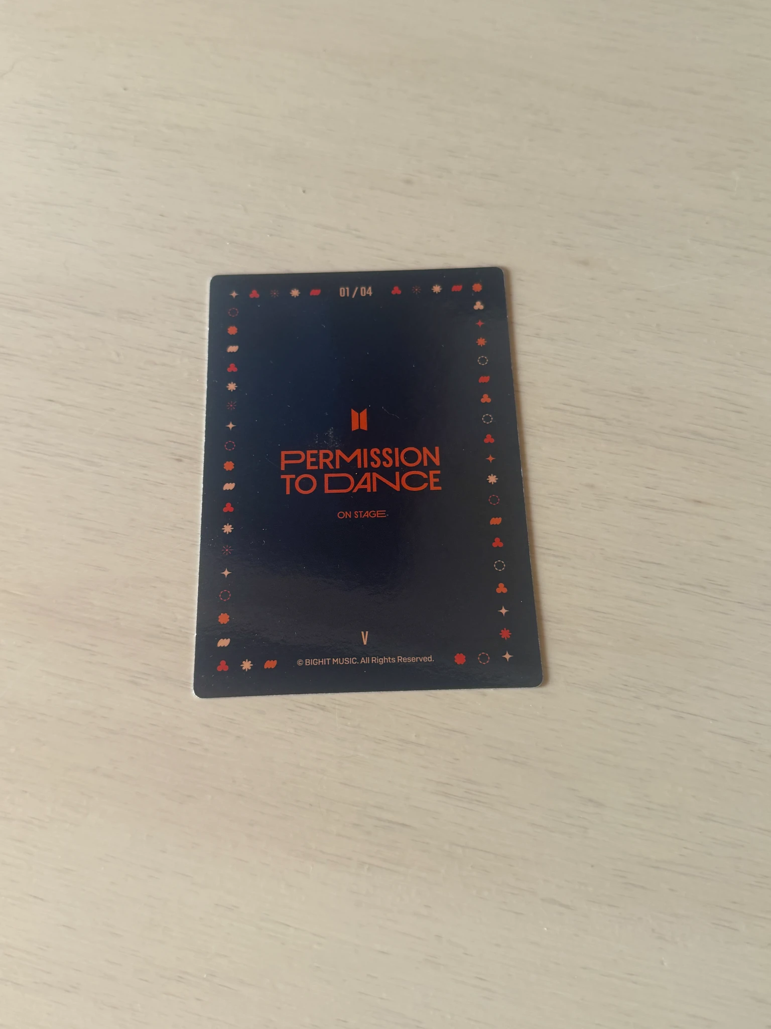 BTS V BTS - V - Permission To Dance On Stage Tour Event mini photocard seoul version listing photo 2