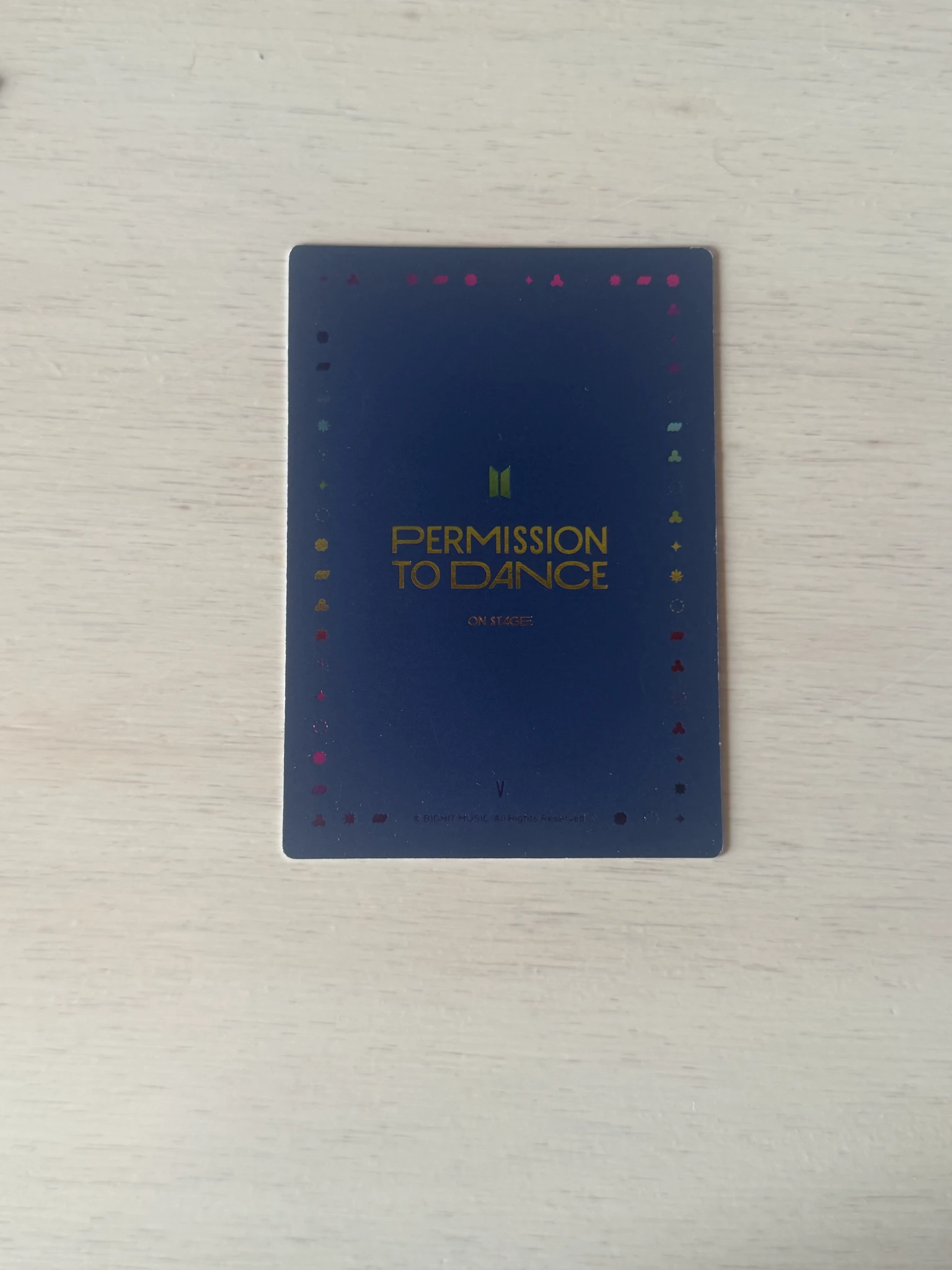 BTS V BTS - V - Permission To Dance On Stage Tour Event mini photocard seoul version listing photo 2
