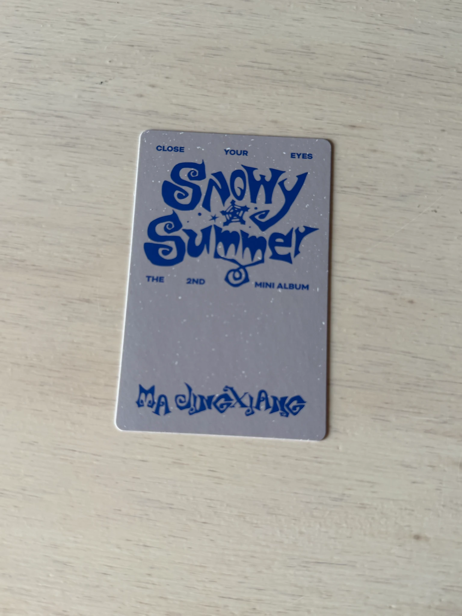 CLOSE YOUR EYES Ma Jingxiang CLOSE YOUR EYES - Ma Jingxiang - Snowy Summer Album listing photo 2