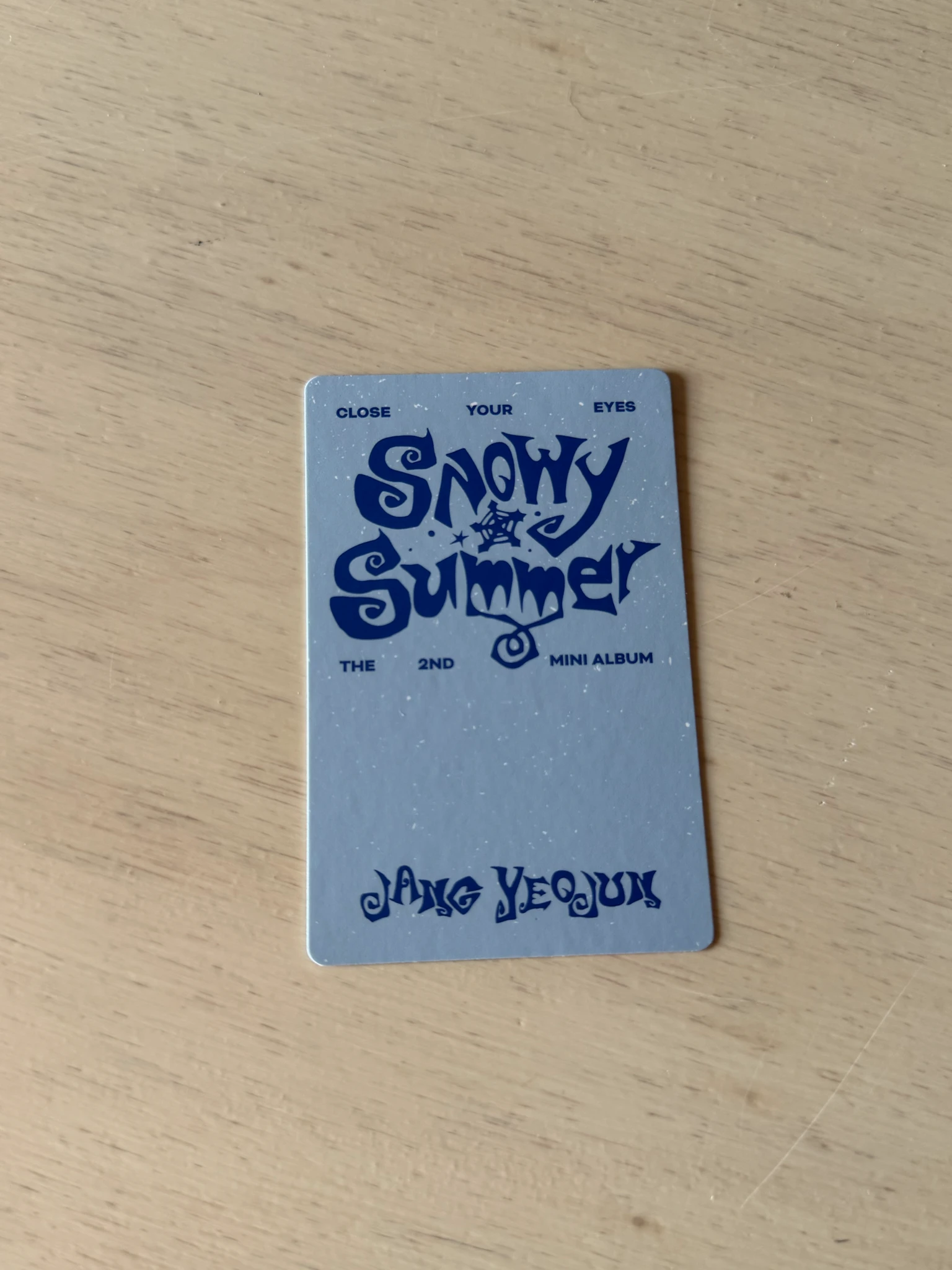 CLOSE YOUR EYES Jang Yeojun CLOSE YOUR EYES - Jang Yeojun - Snowy Summer Album poca album jacket listing photo 2