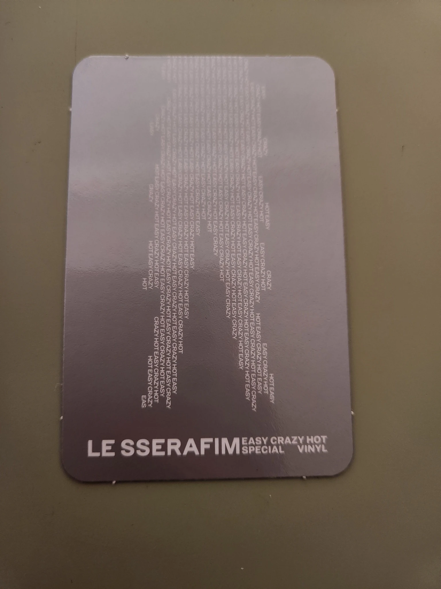 LE SSERAFIM Hong Eunchae LE SSERAFIM - Hong Eunchae - Easy-Crazy-Hot Album album photocard silver white listing photo 2
