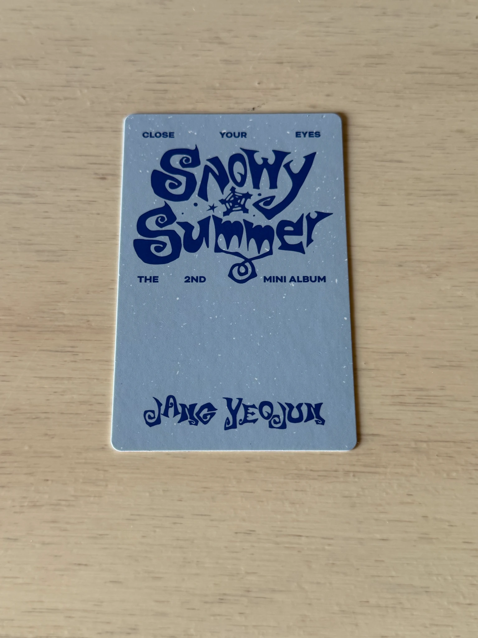 CLOSE YOUR EYES Jang Yeojun CLOSE YOUR EYES - Jang Yeojun - Snowy Summer Album poca album jacket listing photo 2