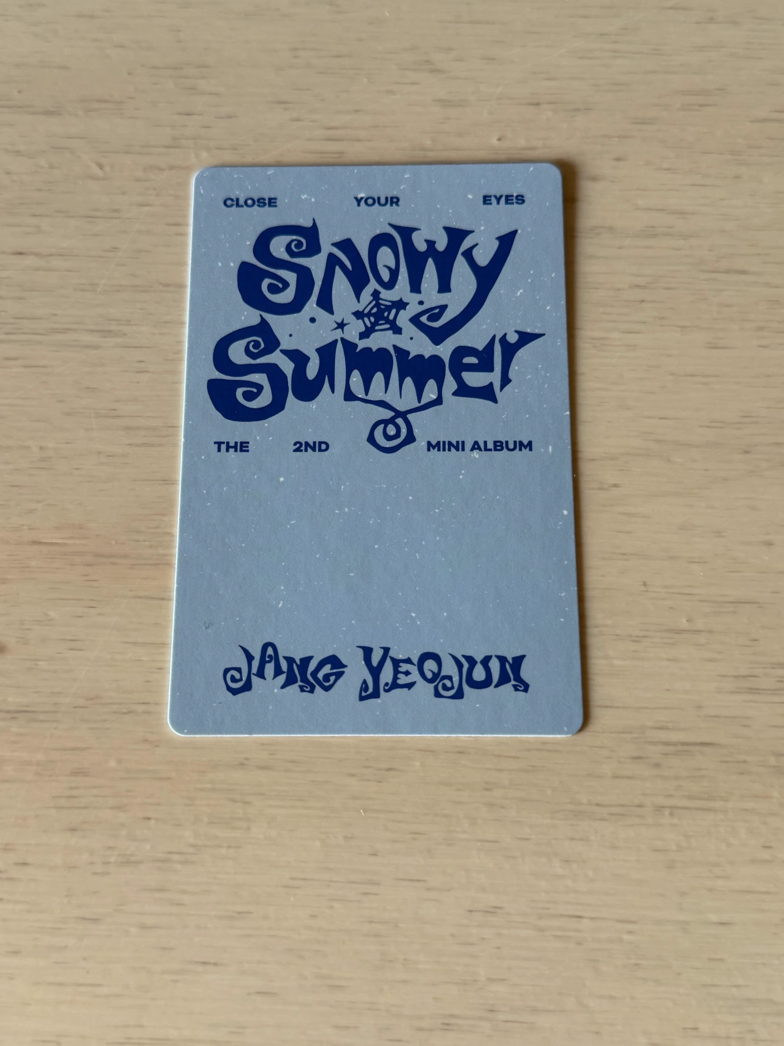 CLOSE YOUR EYES Jang Yeojun CLOSE YOUR EYES - Jang Yeojun - Snowy Summer Album poca album jacket listing photo 2
