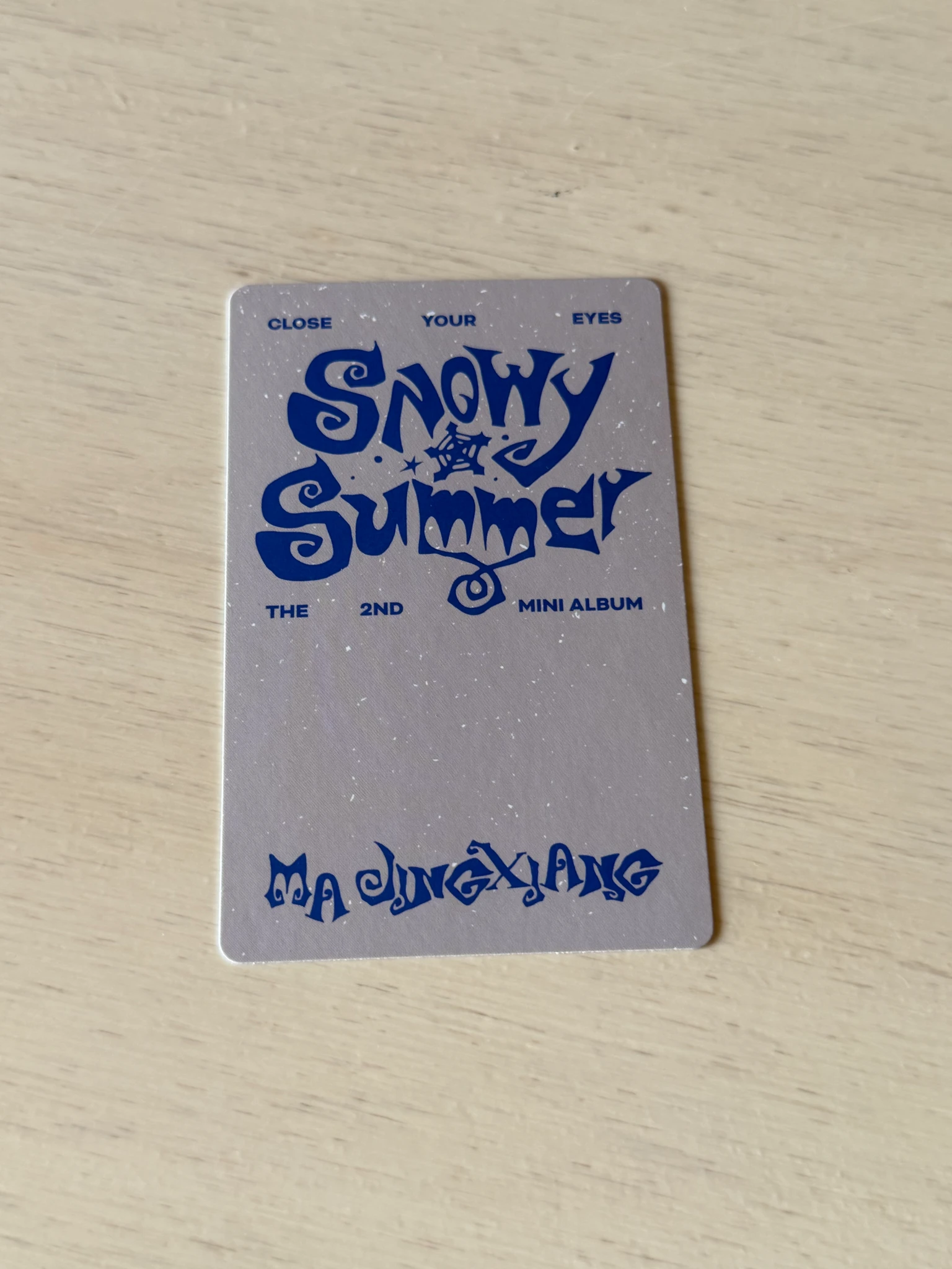 CLOSE YOUR EYES Ma Jingxiang CLOSE YOUR EYES - Ma Jingxiang - Snowy Summer Album listing photo 2