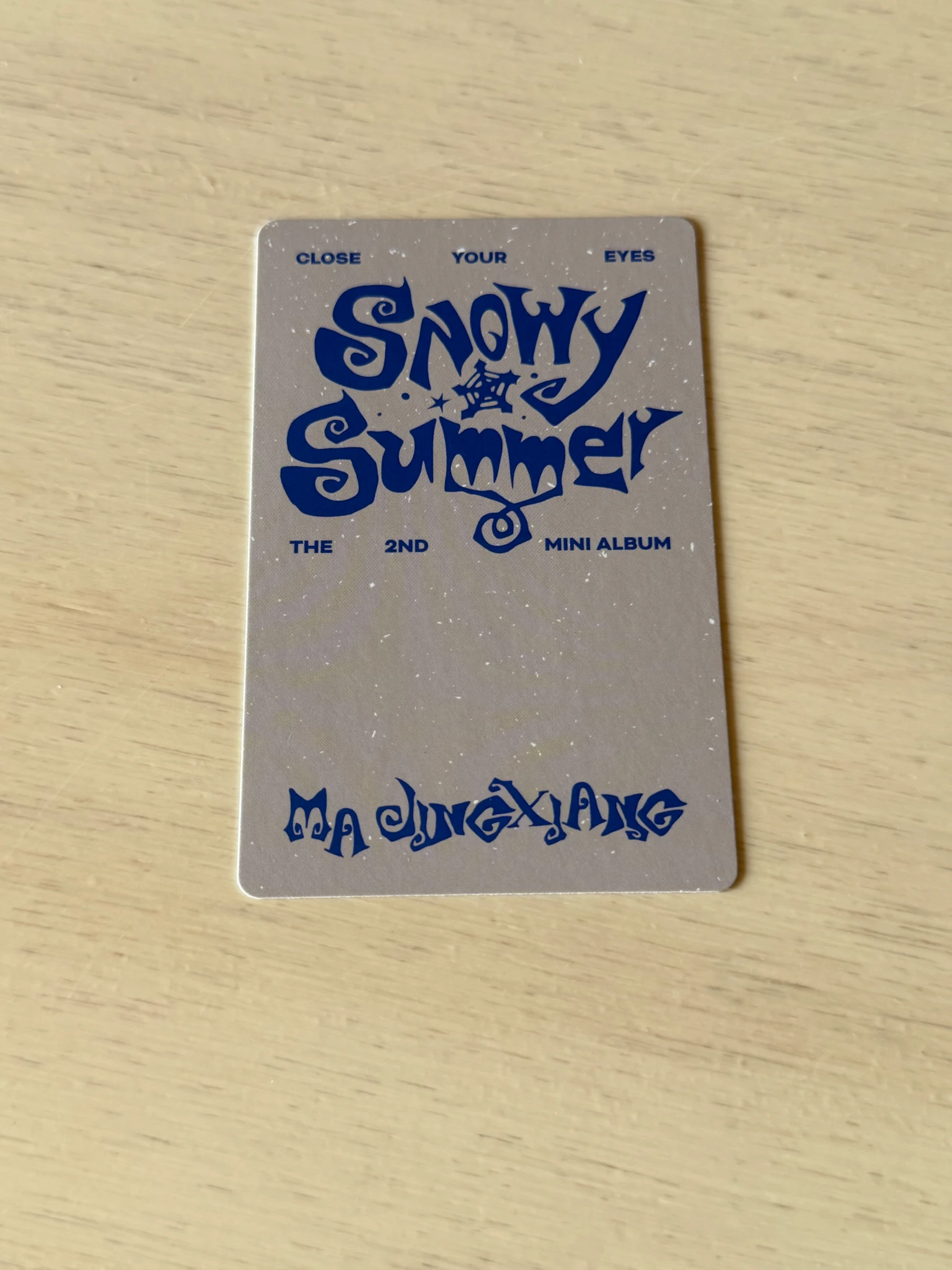CLOSE YOUR EYES Ma Jingxiang CLOSE YOUR EYES - Ma Jingxiang - Snowy Summer Album listing photo 2