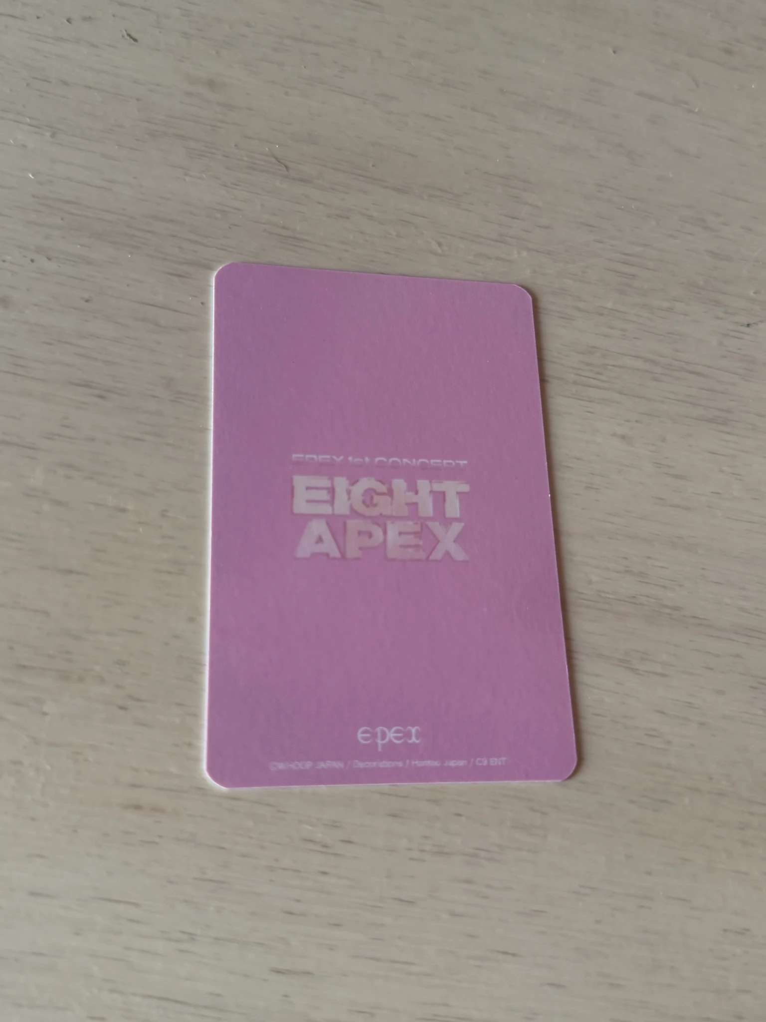 EPEX MU EPEX - MU - EPEX 1st CONCERT <EIGHT APEX> Event artist shop (d2c) japan random pack trading card listing photo 2