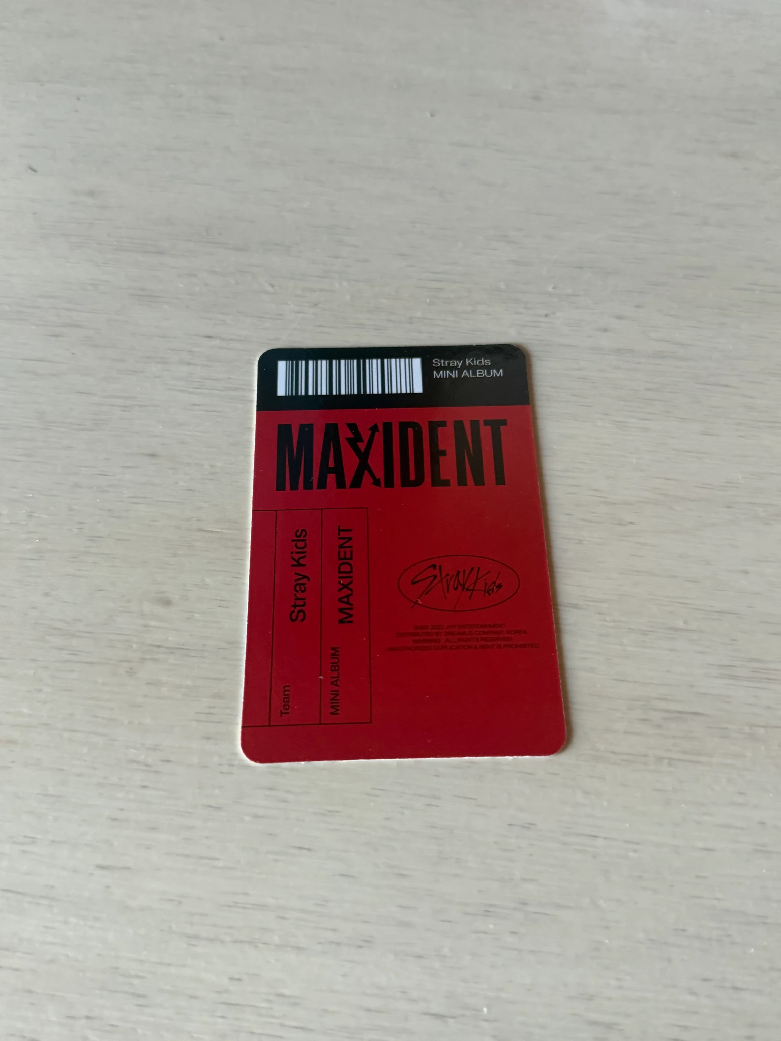 Stray Kids Felix Stray Kids - Felix - Maxident Album album photocard pre-order benefit paper case version listing photo 2