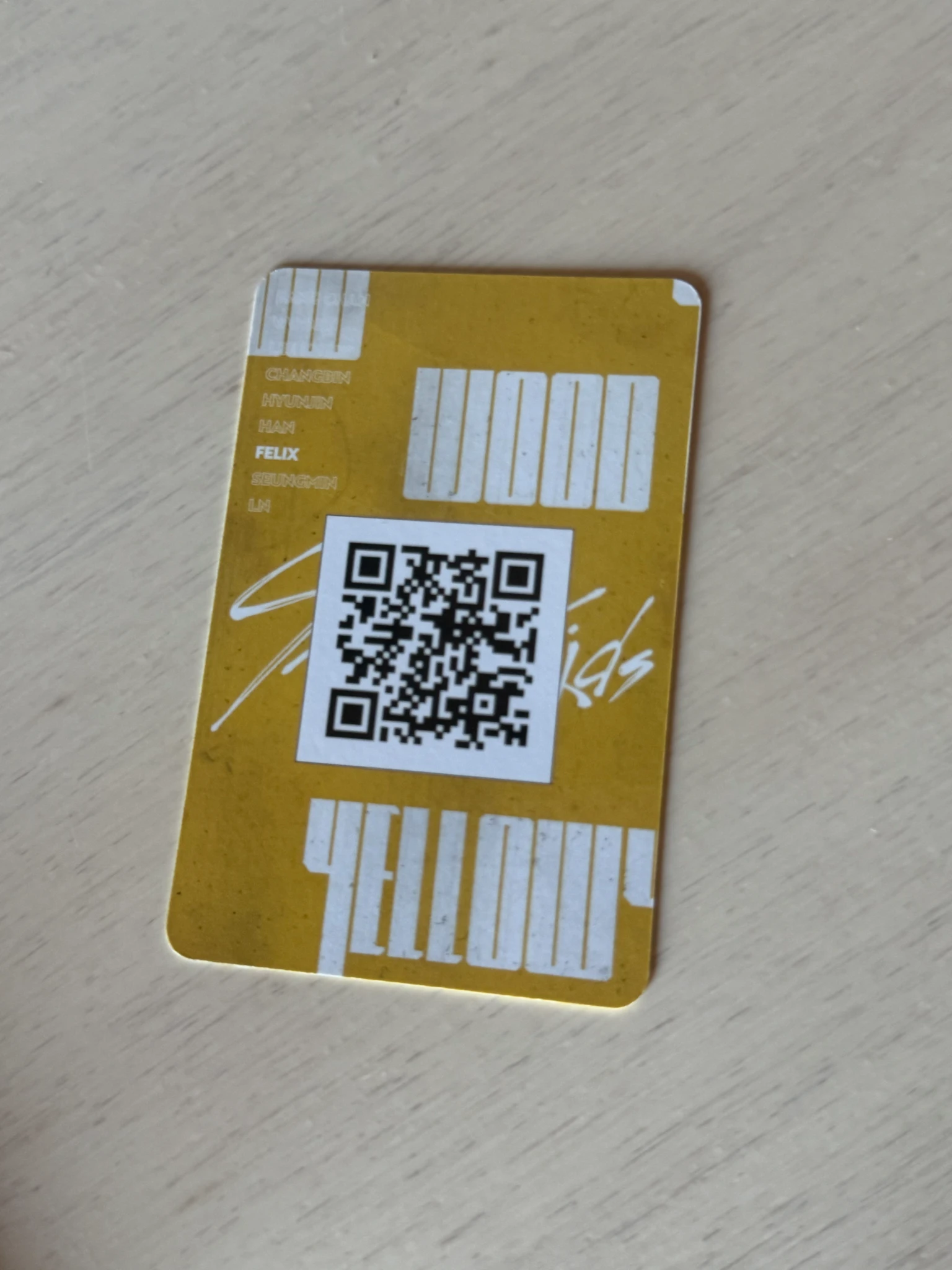 Stray Kids Felix Stray Kids - Felix - Clé 2: Yellow Wood Album album photocard yellow border ver. listing photo 2