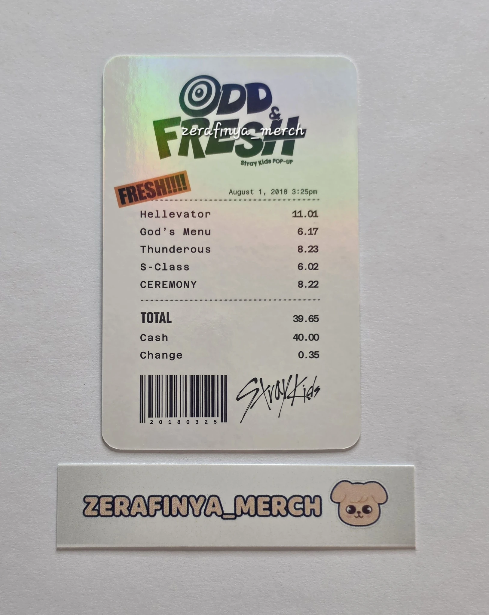 Stray Kids Lee Know Stray Kids - Lee Know - Odd & Fresh Pop-Up Store Event offline merch photocard photocard set purchase benefit A version listing photo 2
