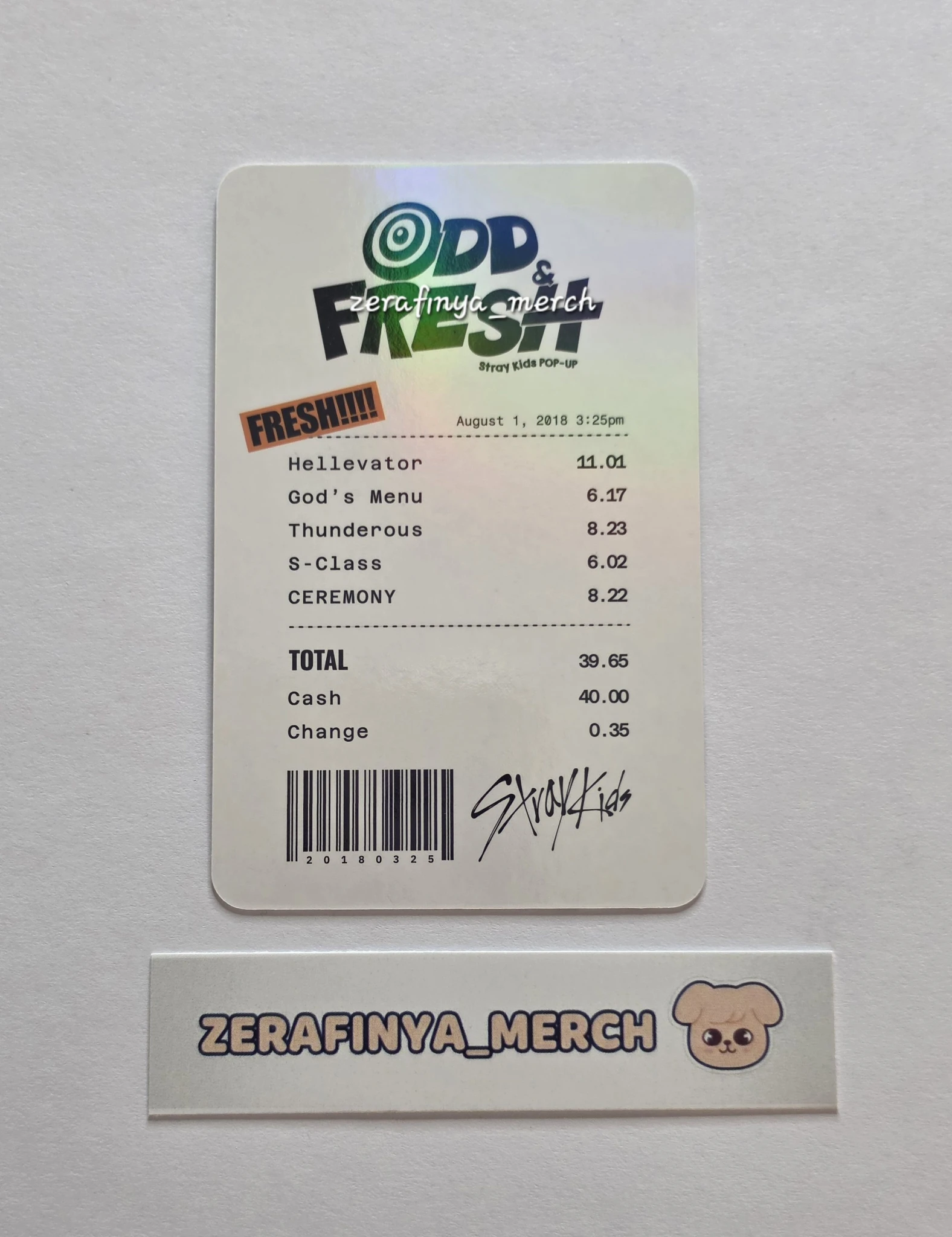 Stray Kids Felix Stray Kids - Felix - Odd & Fresh Pop-Up Store Event offline pop-up pob (pre-order benefit) listing photo 2