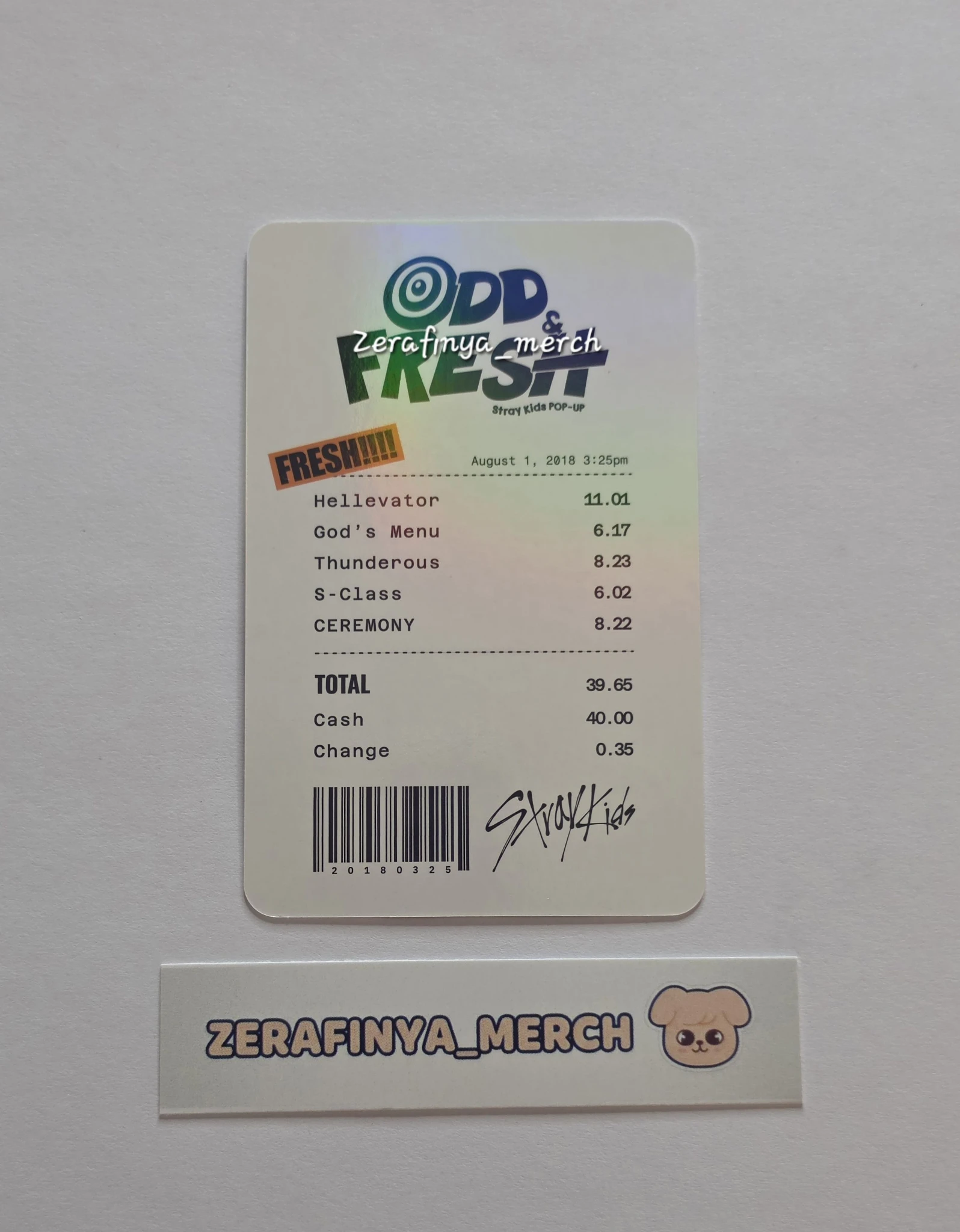 Stray Kids Seungmin Stray Kids - Seungmin - Odd & Fresh Pop-Up Store Event pop-up pob (pre-order benefit) offline listing photo 2