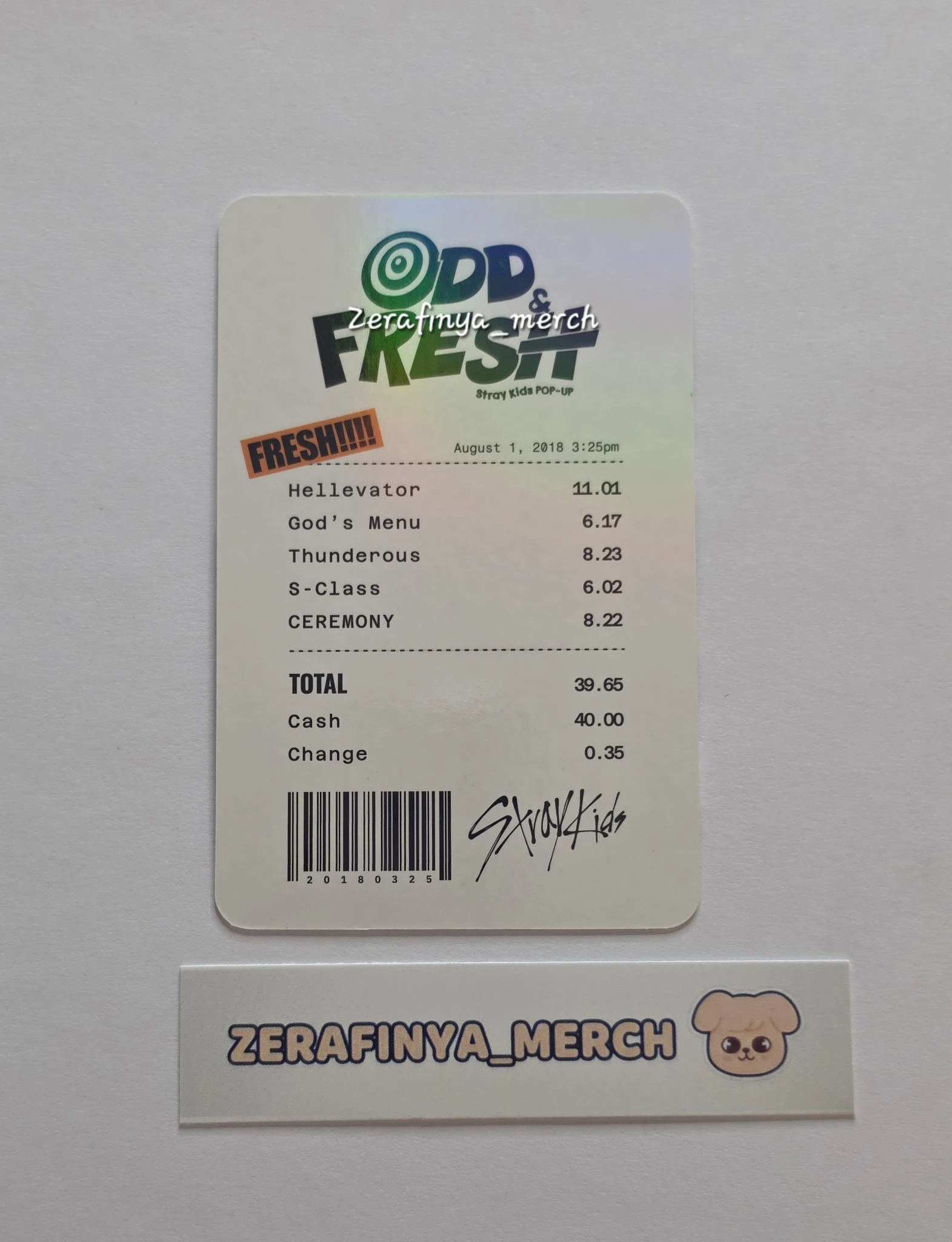 Stray Kids I.N Stray Kids - I.N - Odd & Fresh Pop-Up Store Event offline pob (pre-order benefit) pop-up listing photo 2