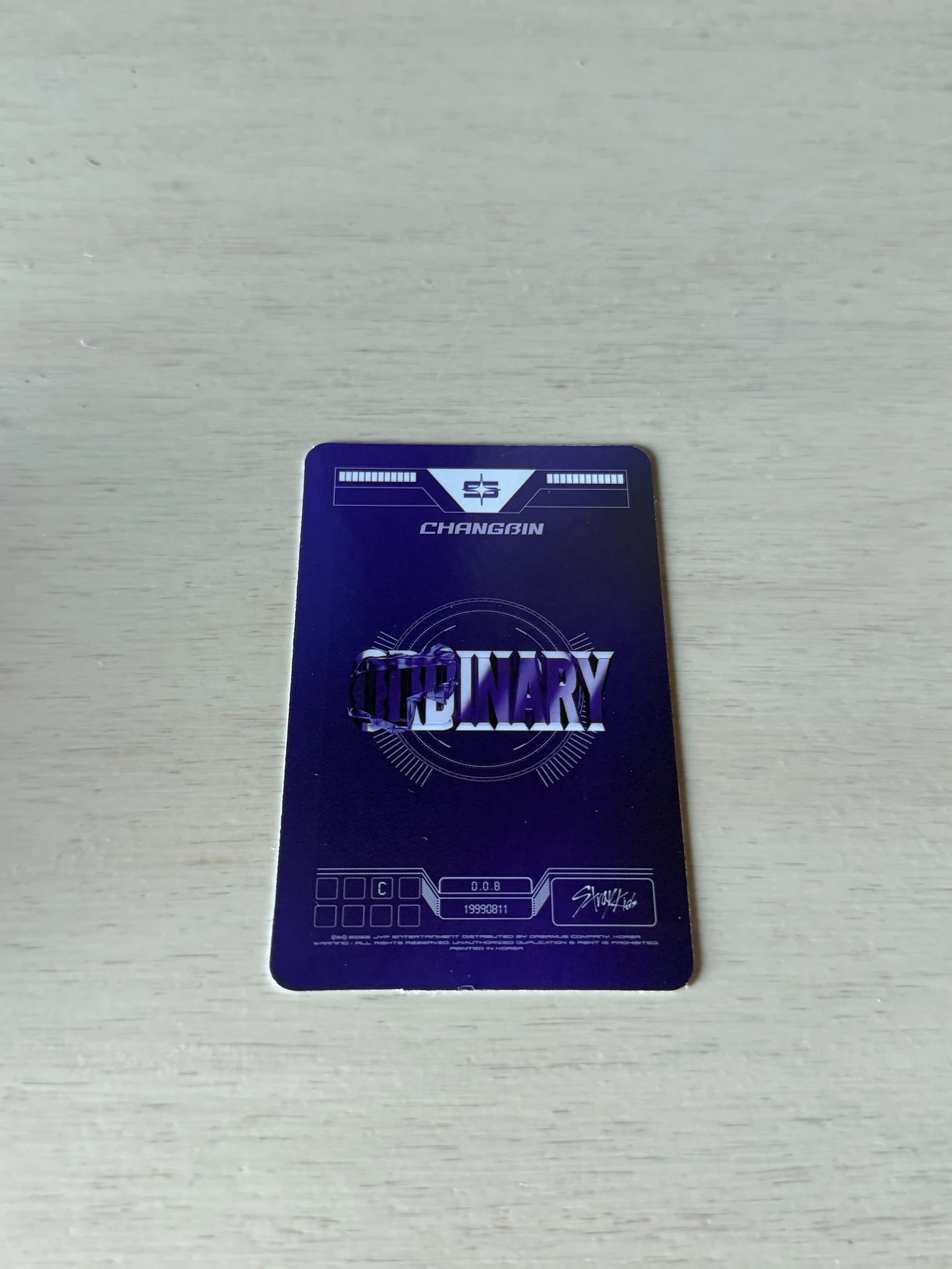Stray Kids Changbin Stray Kids - Changbin - Oddinary Album album photocard jewel case version listing photo 2