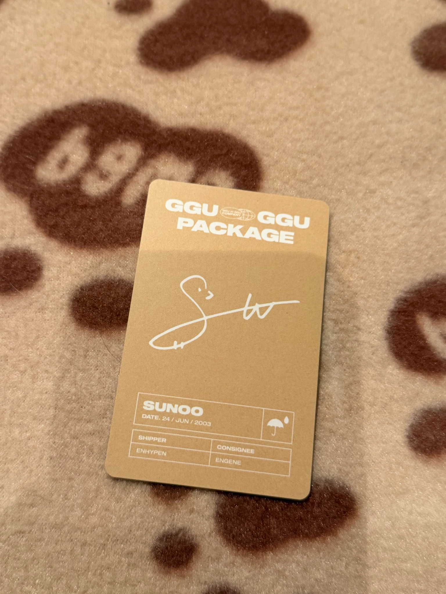 ENHYPEN Sunoo ENHYPEN - Sunoo - 2022 GGU GGU Package Other photocard set listing photo 2
