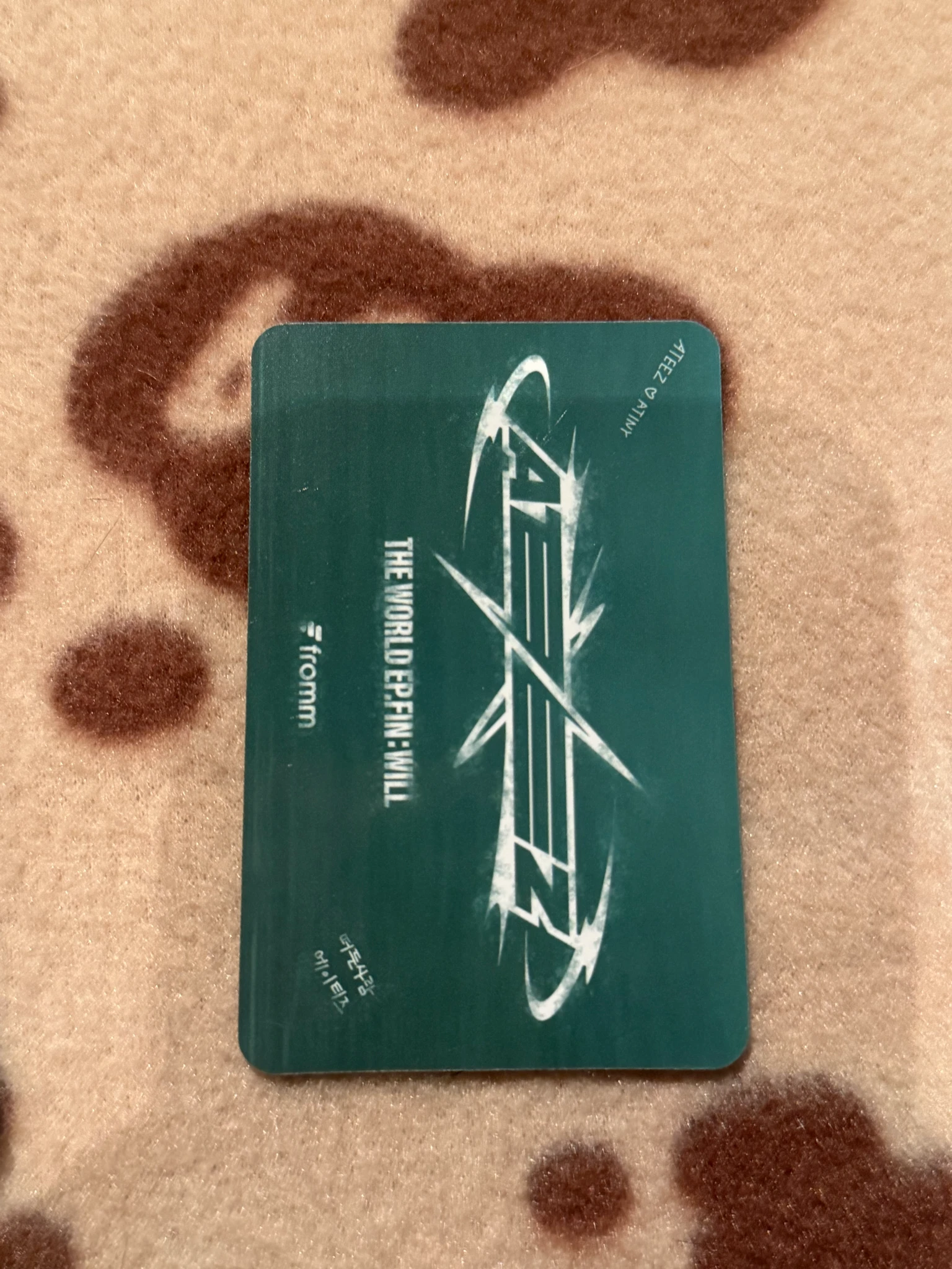 ATEEZ Wooyoung ATEEZ - Wooyoung - THE WORLD EP.FIN: WILL Album nameplate fromm store video call listing photo 2