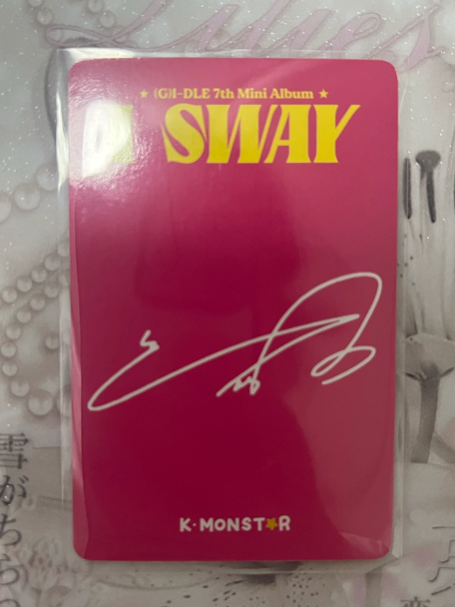 i-dle Shuhua (G)I-DLE - Miyeon - I Sway Album k-monstar fansign round 1 listing photo 2