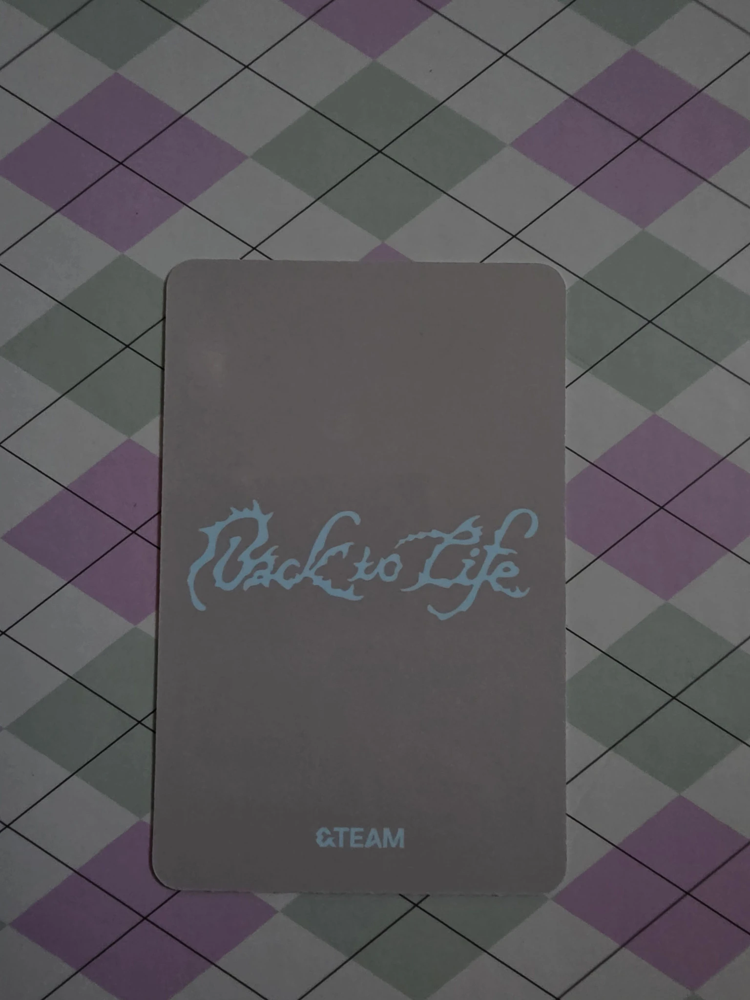 &TEAM Yuma &TEAM - Yuma - Back to Life  Album album photocard gaze version A version listing photo 2