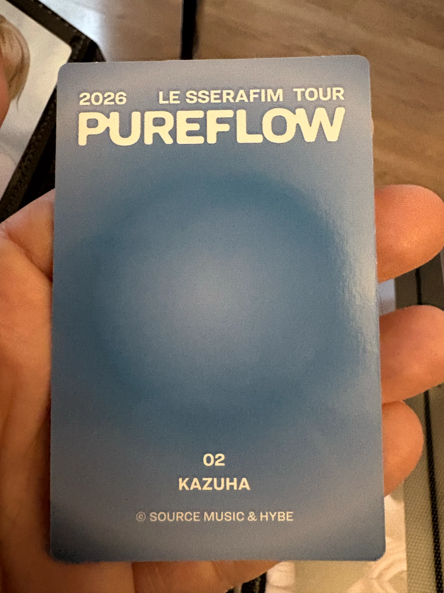 LE SSERAFIM Kazuha LE SSERAFIM - Kazuha - Pureflow Tour (2026) Event merch photocard trading card listing photo 2