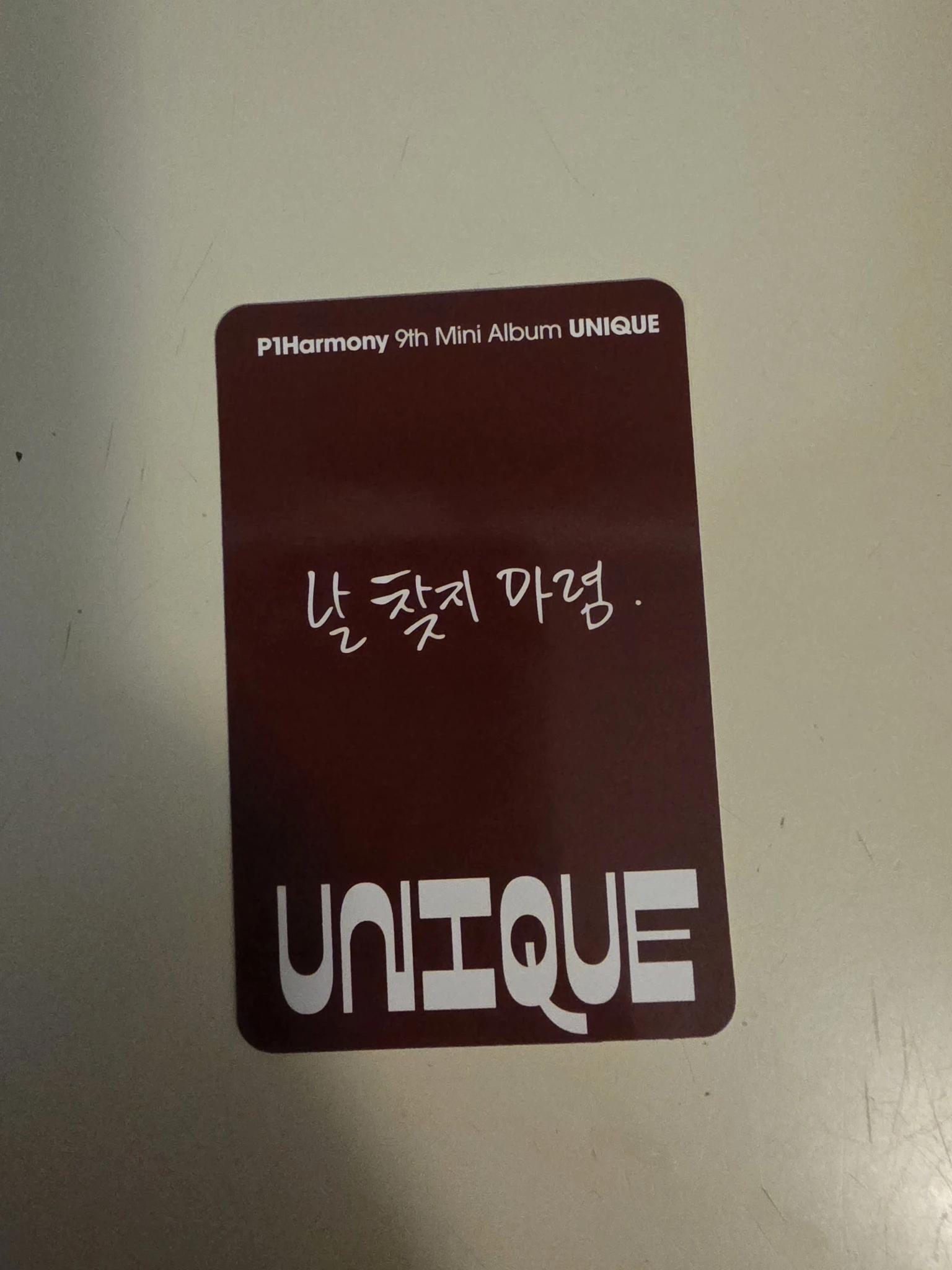 P1Harmony Keeho P1Harmony - Keeho - UNIQUE Album album photocard A version listing photo 2