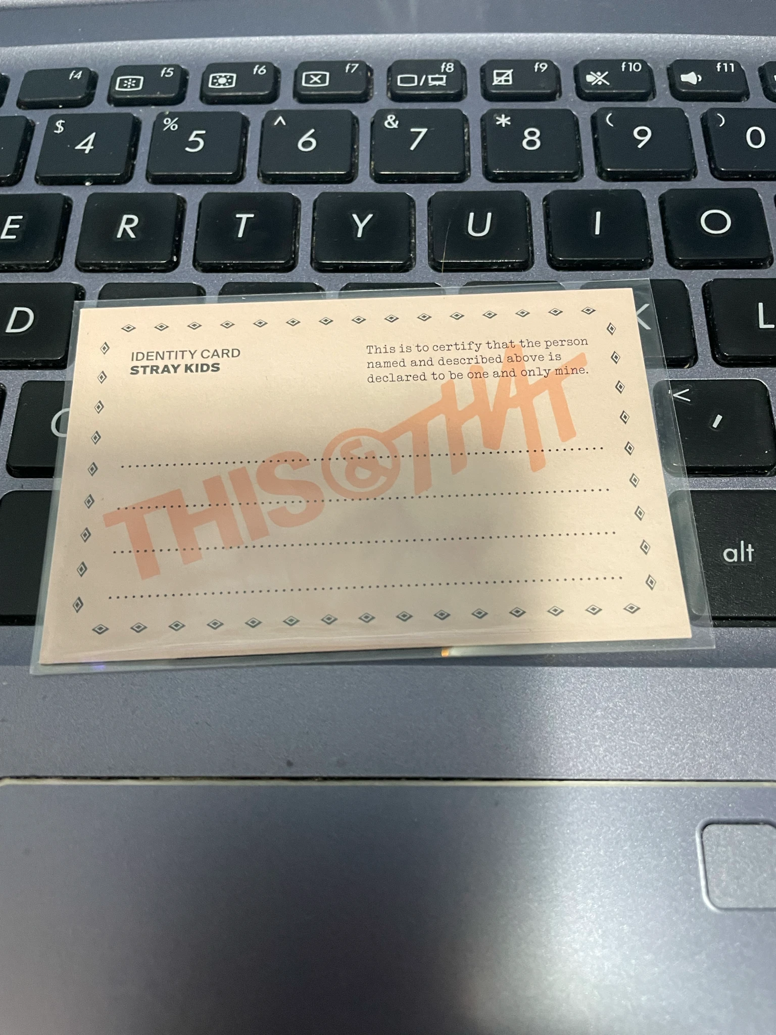Stray Kids Bang Chan Stray Kids - Bang Chan - This & That Album album photocard id card that version listing photo 2