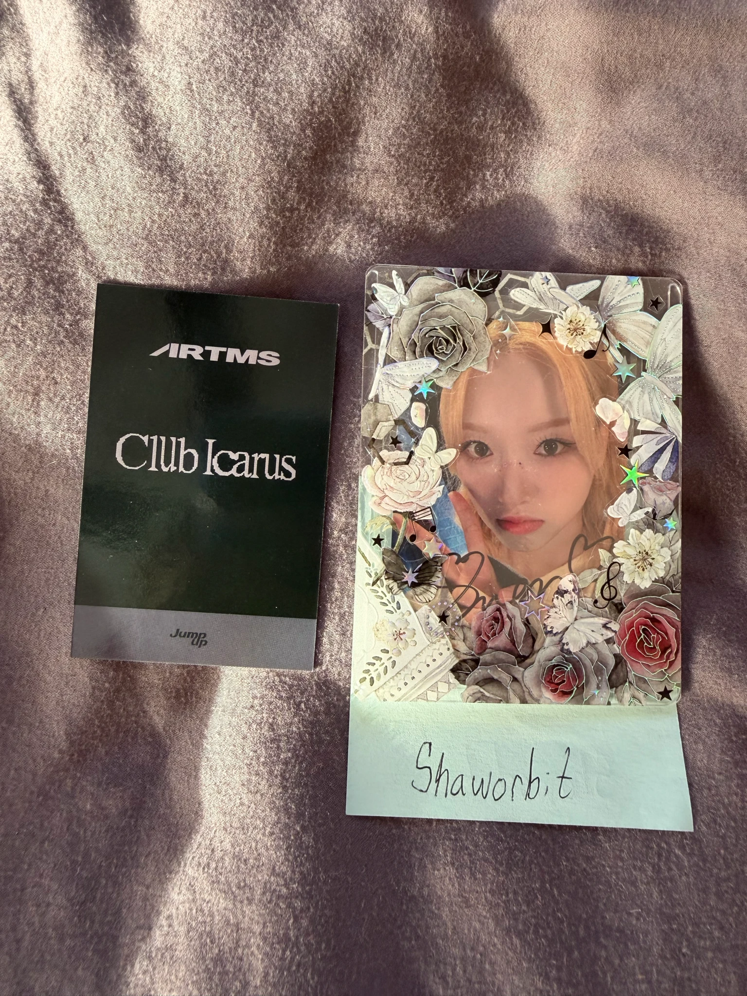 ARTMS HeeJin ARTMS - HeeJin - Club Icarus Album jump up round 10 fansign polaroid listing photo 2