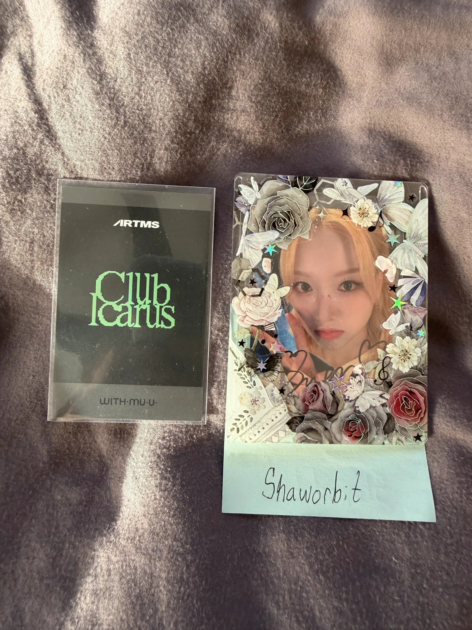 ARTMS Kim Lip ARTMS - Kim Lip - Club Icarus Album withmuu/withdrama fansign round 7 polaroid listing photo 2