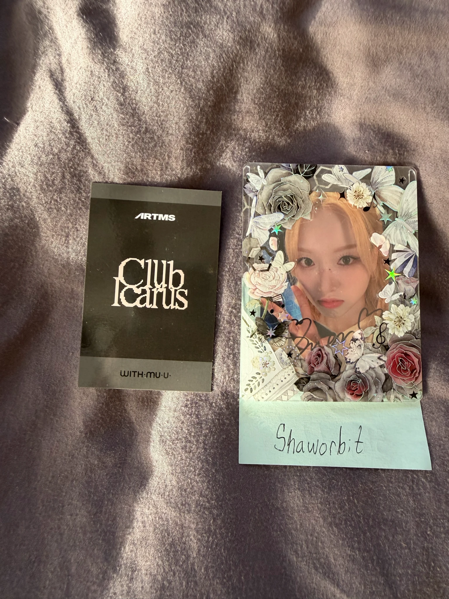 ARTMS Kim Lip ARTMS - Kim Lip - Club Icarus Album round 2 polaroid fansign withmuu/withdrama listing photo 2