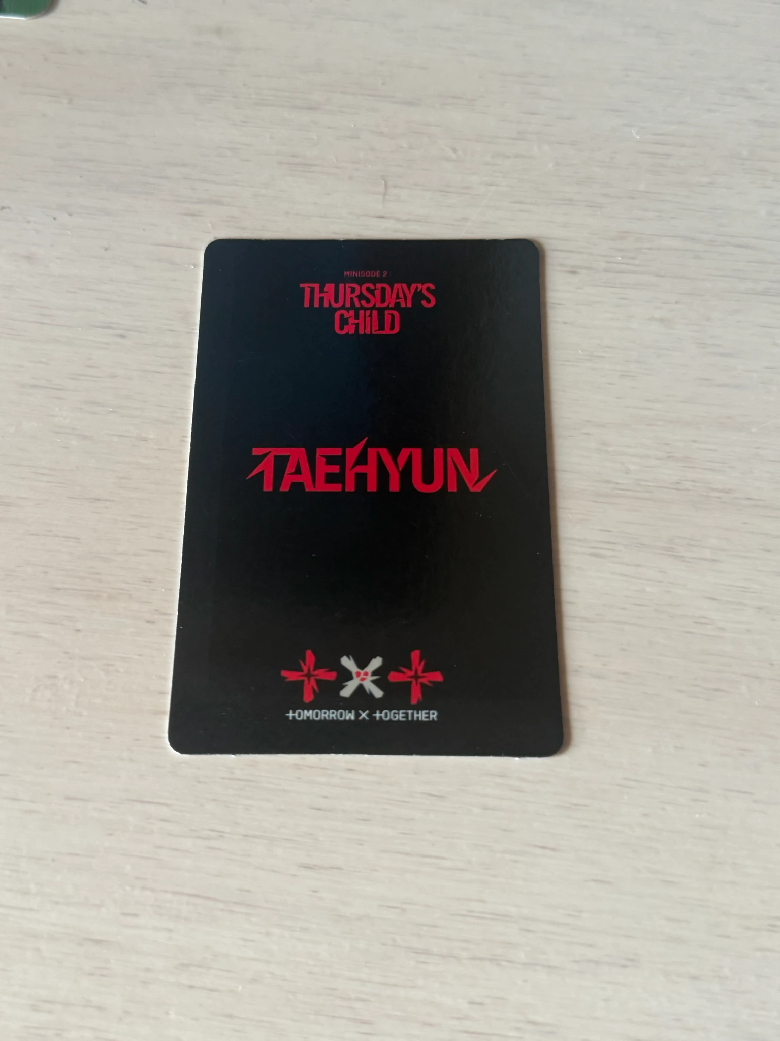 TOMORROW X TOGETHER Taehyun TOMORROW X TOGETHER - Taehyun - Minisode 2: Thursday's Child Album album photocard hate ver. listing photo 2