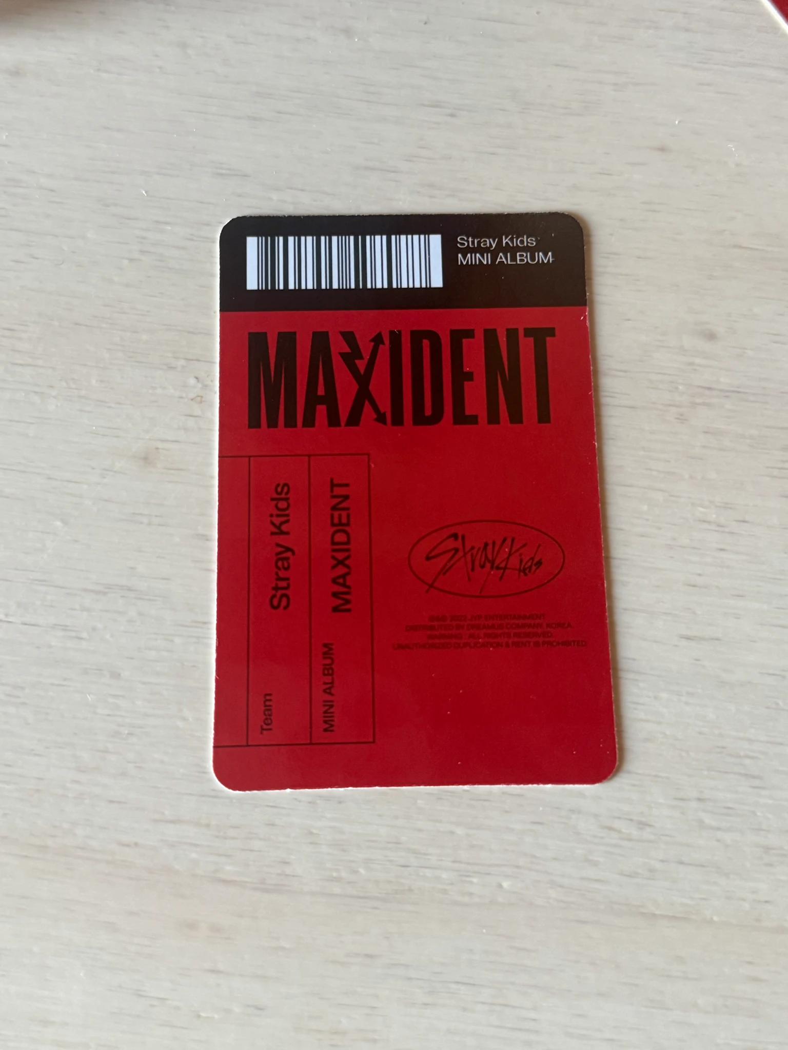 Stray Kids Changbin Stray Kids - Changbin - Maxident Album album photocard pre-order benefit paper case version listing photo 2