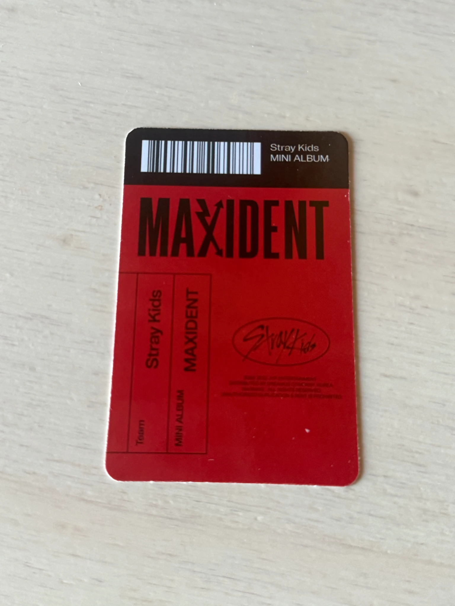 Stray Kids Changbin Stray Kids - Changbin - Maxident Album album photocard pre-order benefit paper case version listing photo 2