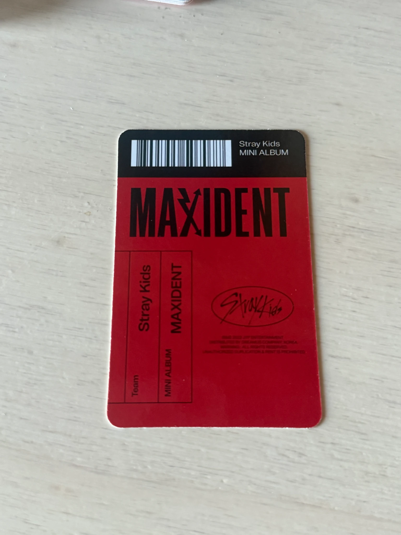 Stray Kids HAN Stray Kids - HAN - Maxident Album pre-order benefit paper case version listing photo 2