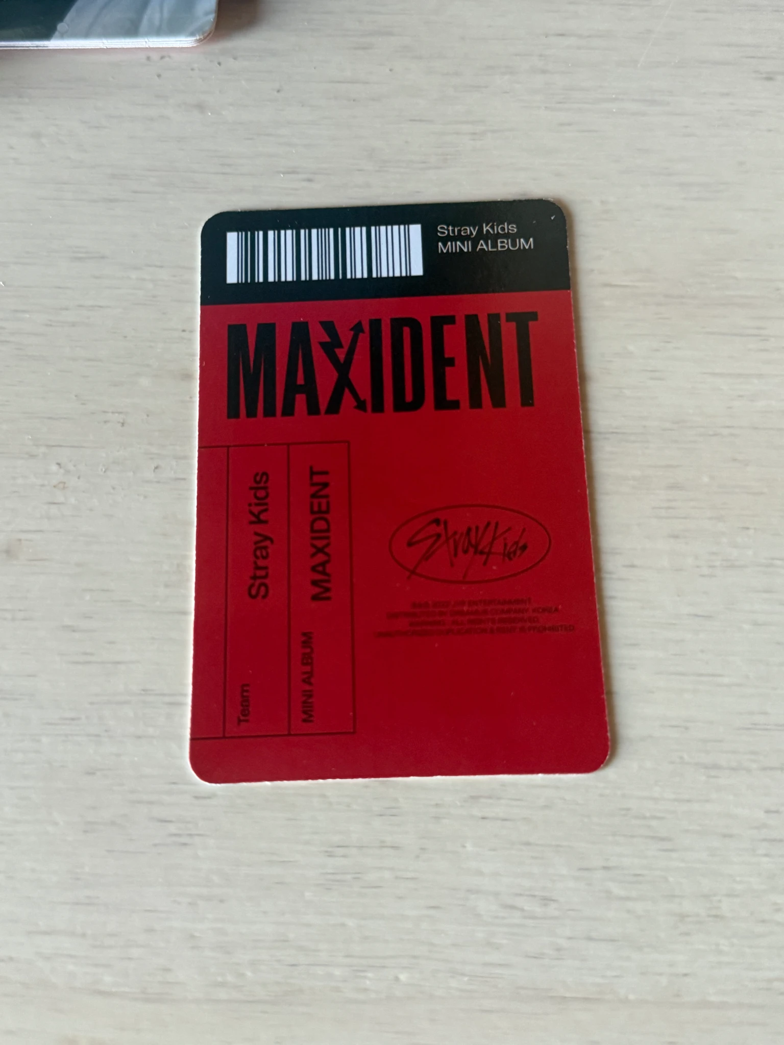 Stray Kids Bang Chan Stray Kids - Bang Chan - Maxident Album album photocard pre-order benefit paper case version listing photo 2