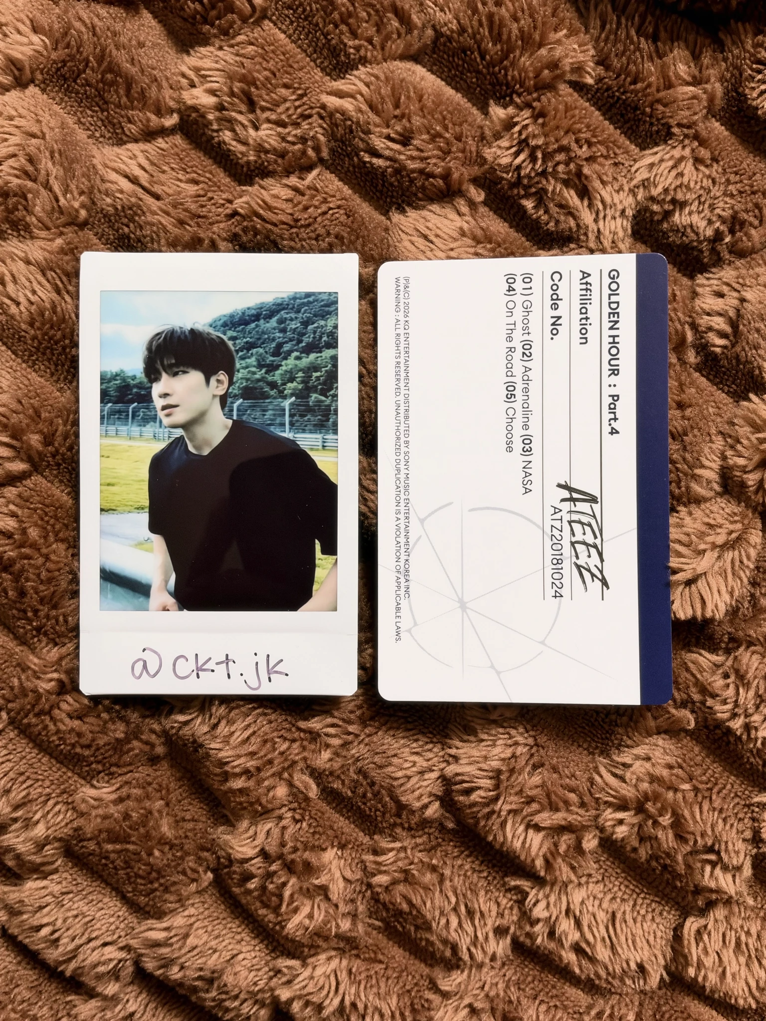 ATEEZ Wooyoung ATEEZ - Wooyoung - Golden Hour : Part.4 Album album photocard diary version listing photo 2