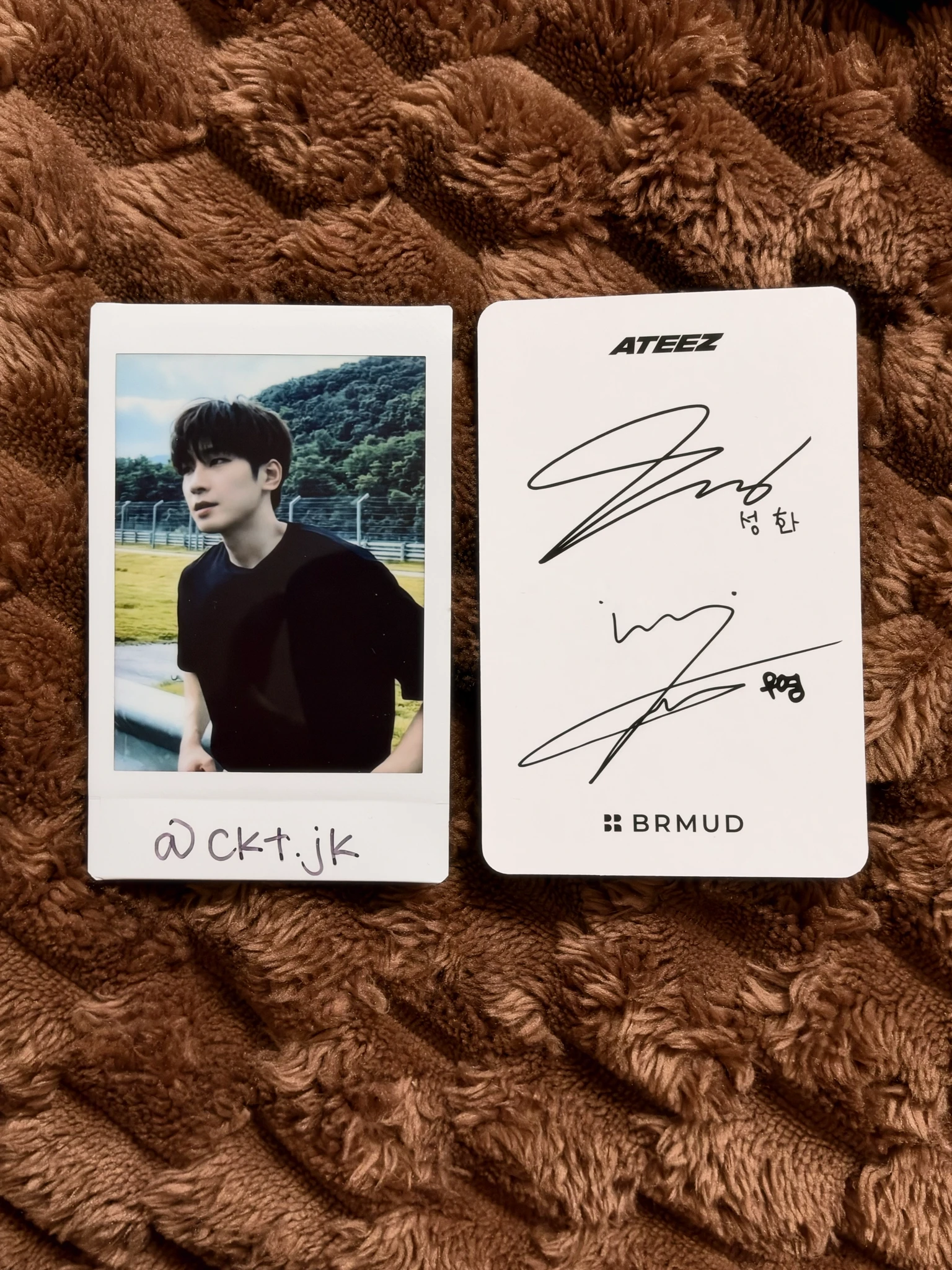 ATEEZ ATEEZ - Wooyoung & Seonghwa - BRMUD=ATEEZ  Other merch photocard brand collaboration listing photo 2