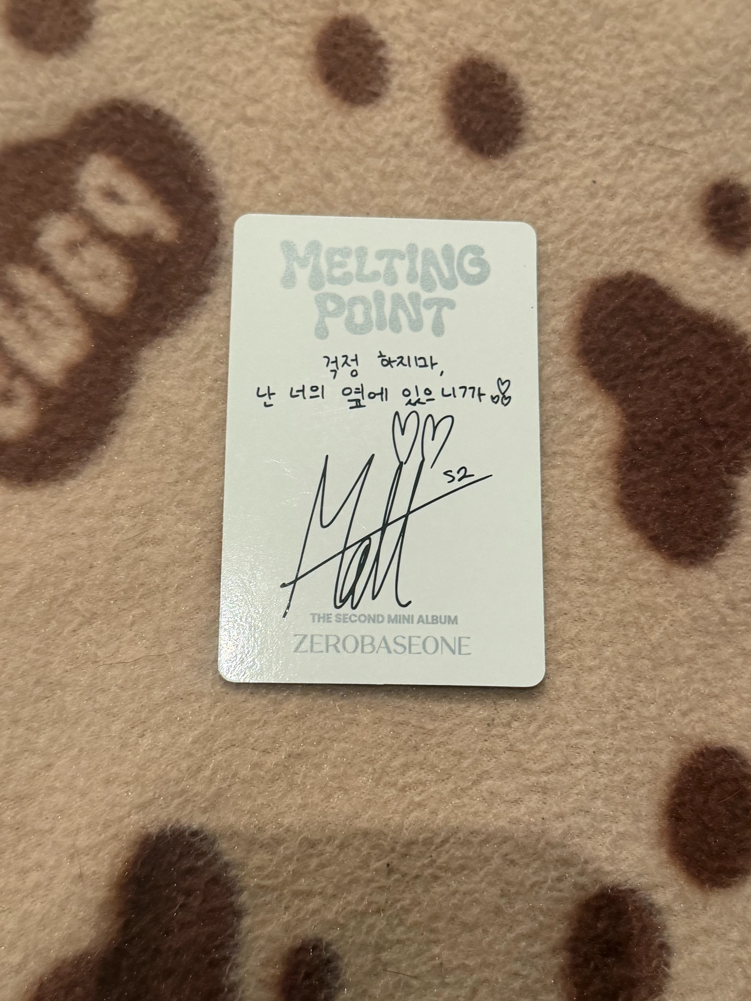 ZEROBASEONE Matthew ZEROBASEONE - Matthew - Melting Point Album album photocard digipack version A version listing photo 2