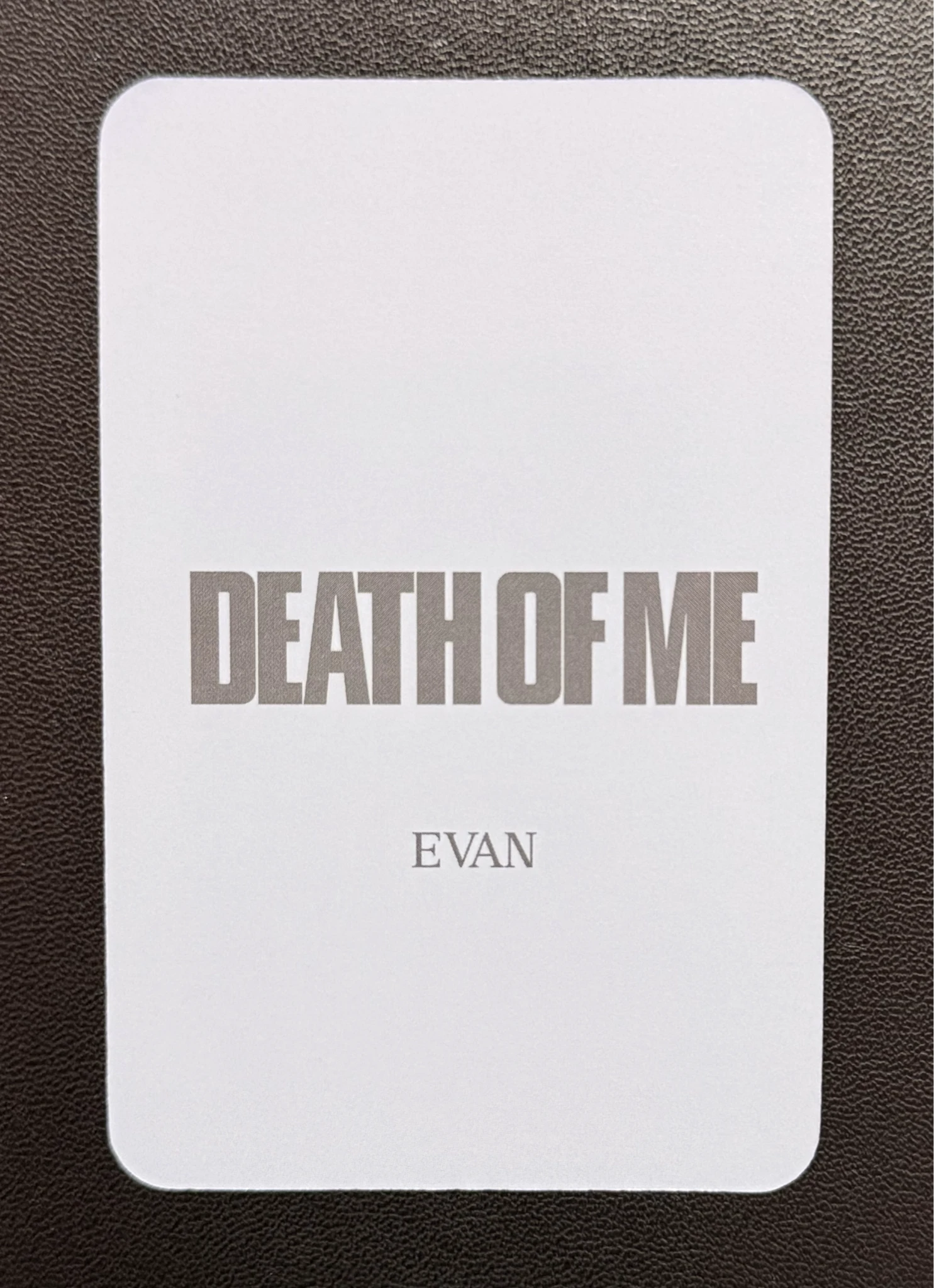 EVAN Evan (Heeseung) EVAN - Evan (Heeseung) - DEATH OF ME Album makestar pob (pre-order benefit) listing photo 2
