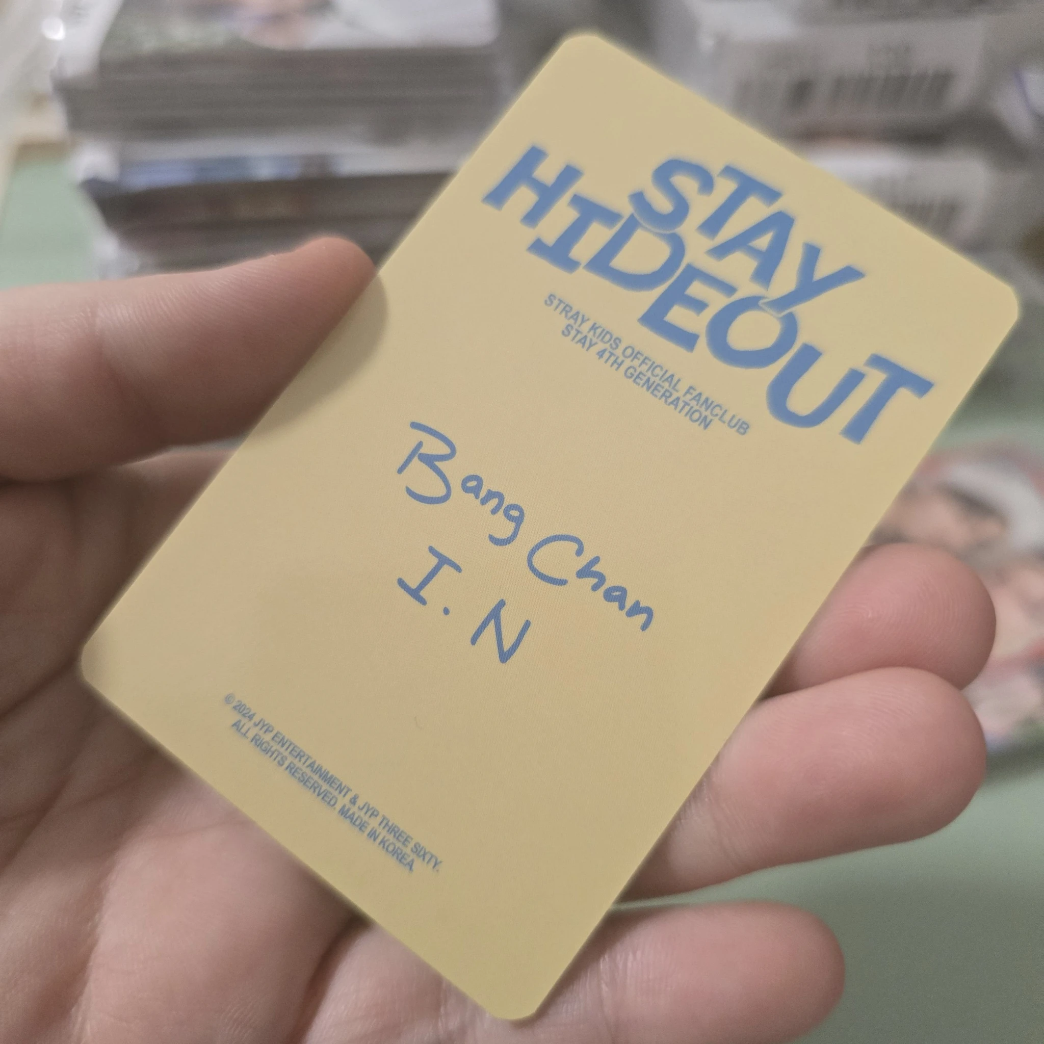 Stray Kids Stray Kids - Bang Chan & I.N - STAY Hideout Official Fan Club 4th Gen Other photocard set listing photo 2