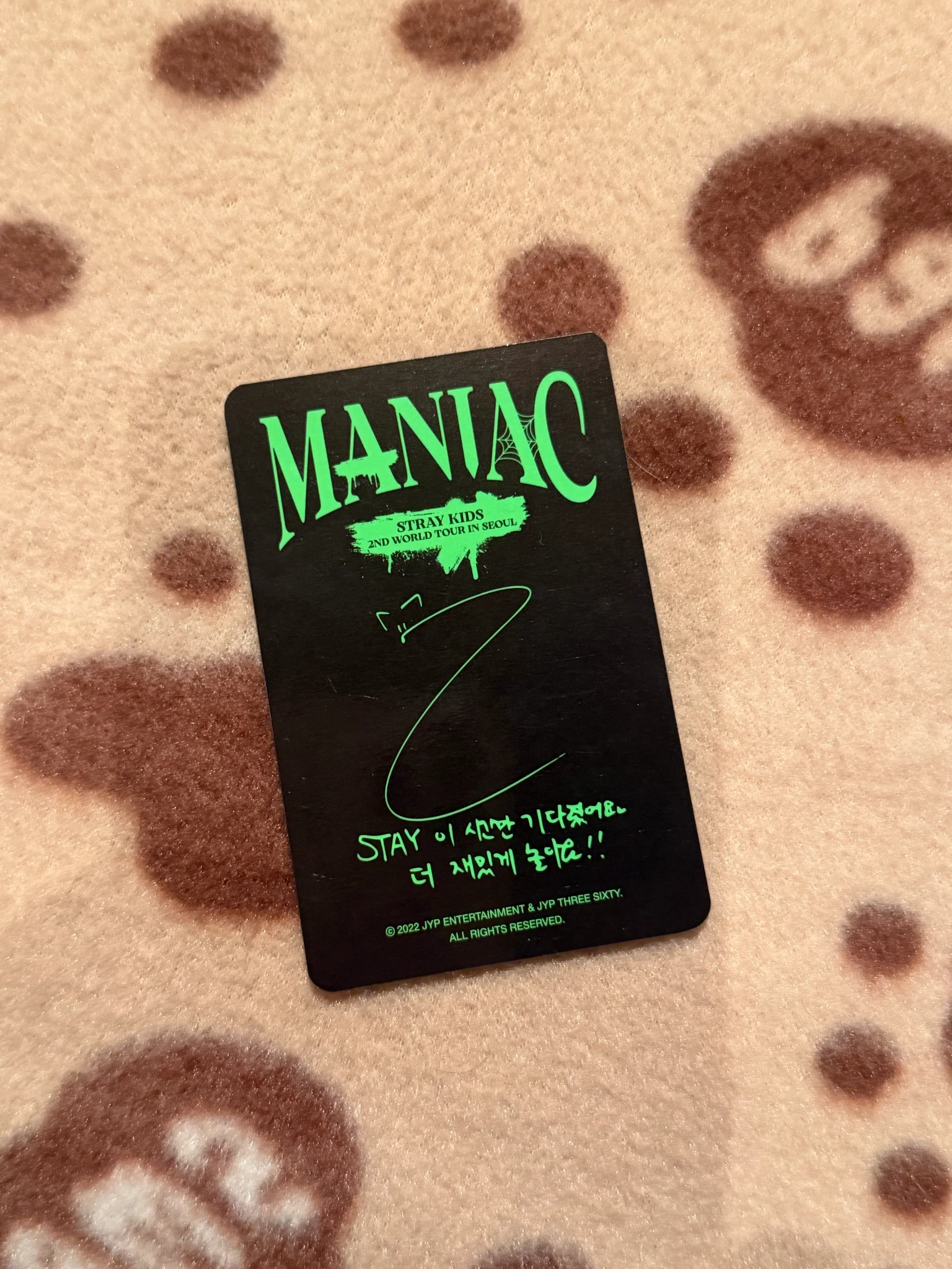 Stray Kids I.N Stray Kids - I.N - Maniac World Tour Event merch photocard random photocard listing photo 2