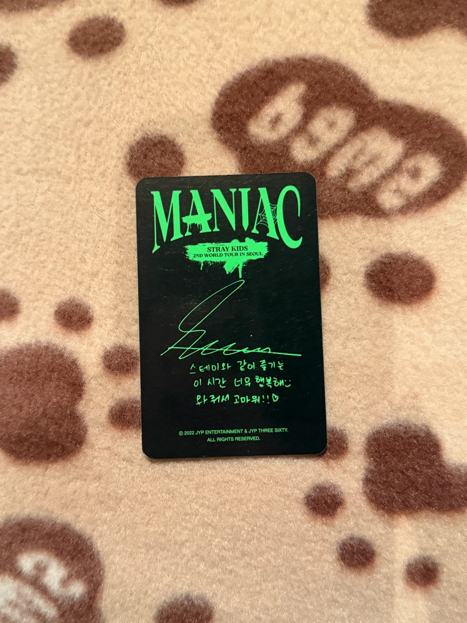 Stray Kids Seungmin Stray Kids - Seungmin - Maniac World Tour Event merch photocard random photocard listing photo 2