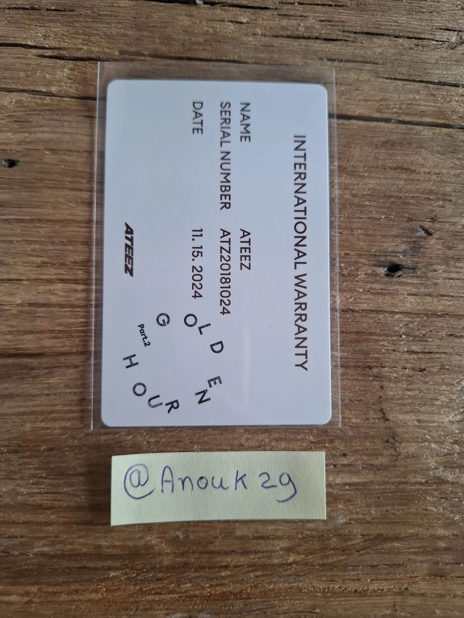 ATEEZ Yunho ATEEZ - Yunho - Golden Hour : Part 2 Album album photocard Diary Ver. Z Ver listing photo 2