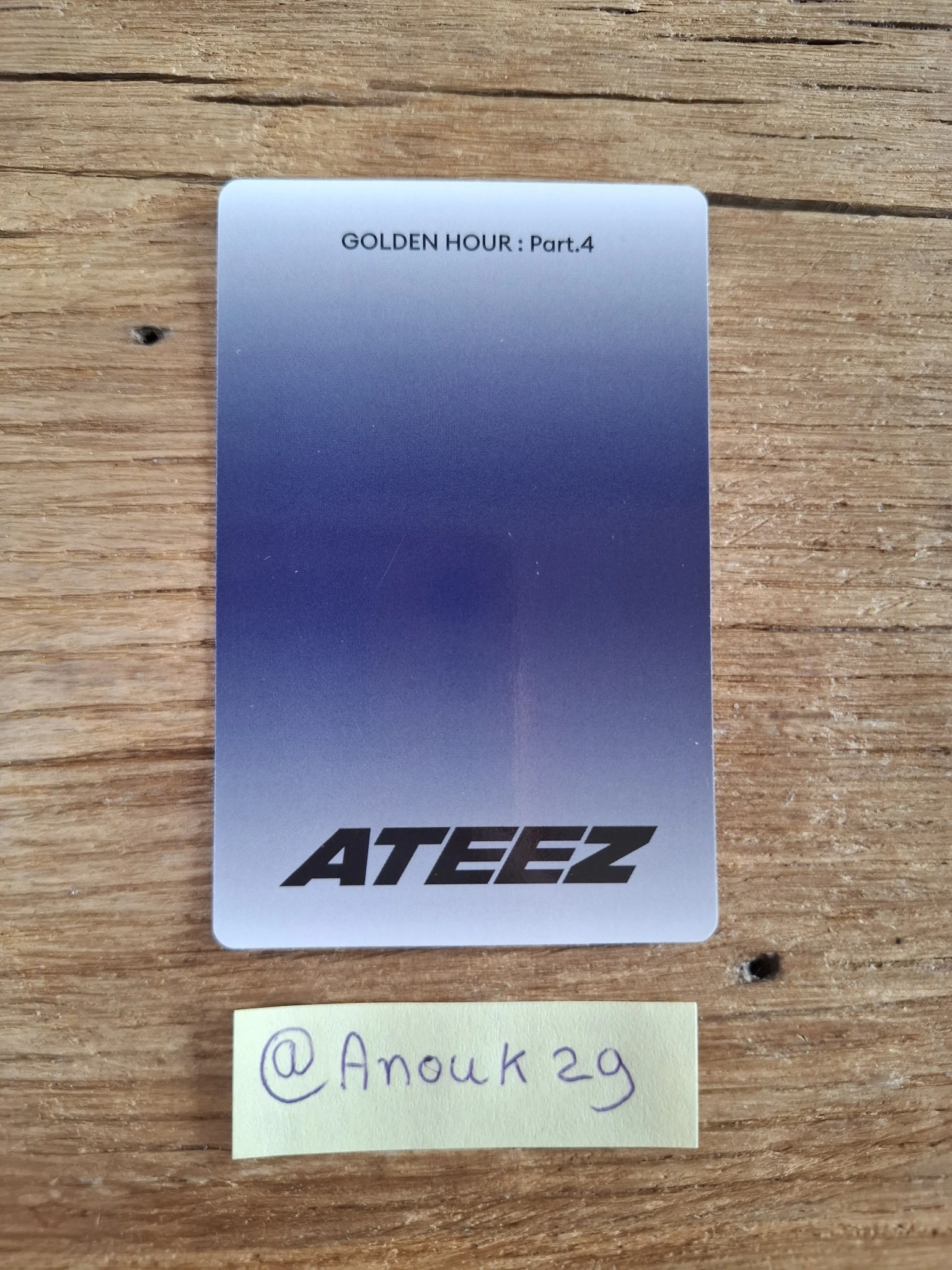 ATEEZ Wooyoung ATEEZ - Wooyoung - Golden Hour : Part.4 Album album photocard poca album listing photo 2