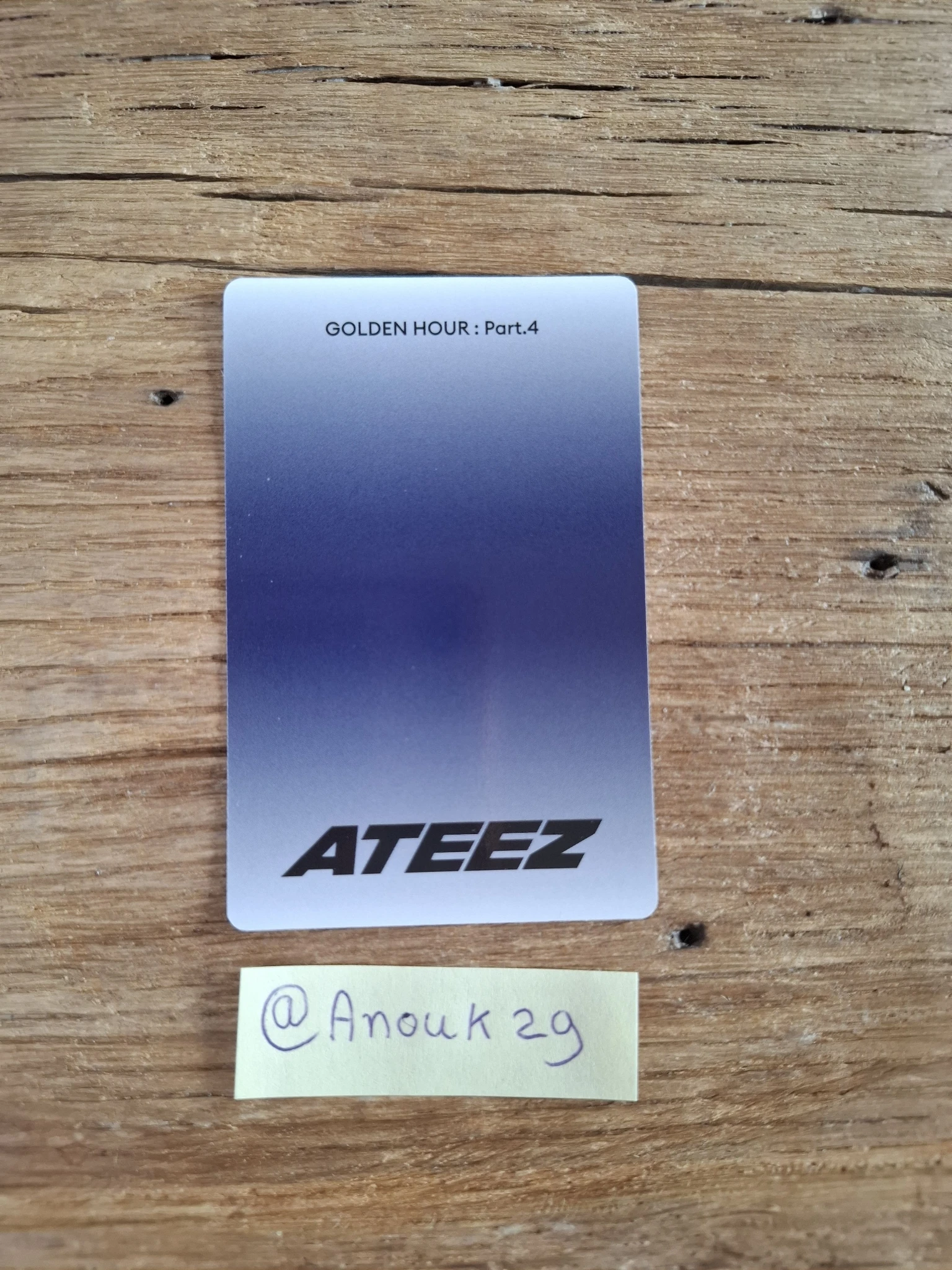 ATEEZ Wooyoung ATEEZ - Wooyoung - Golden Hour : Part.4 Album album photocard poca album listing photo 2