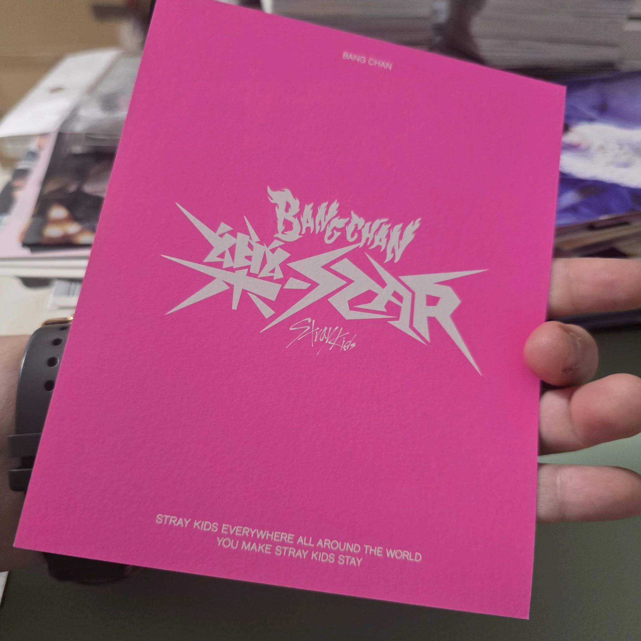 Stray Kids Bang Chan Stray Kids - Bang Chan - Rock-Star Album album inclusion postcard version postcard set listing photo 2