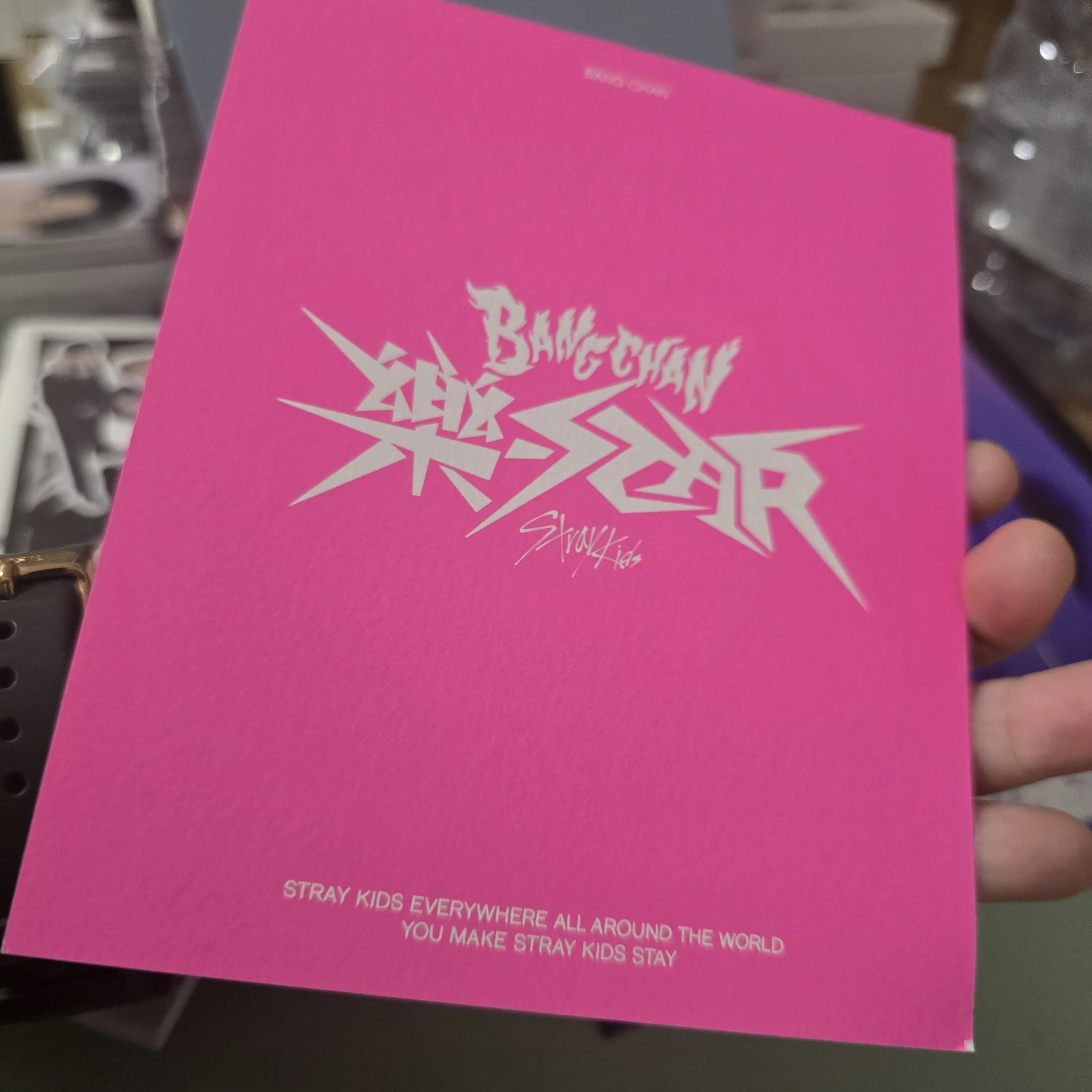 Stray Kids Bang Chan Stray Kids - Bang Chan - Rock-Star Album album inclusion postcard version postcard set listing photo 2