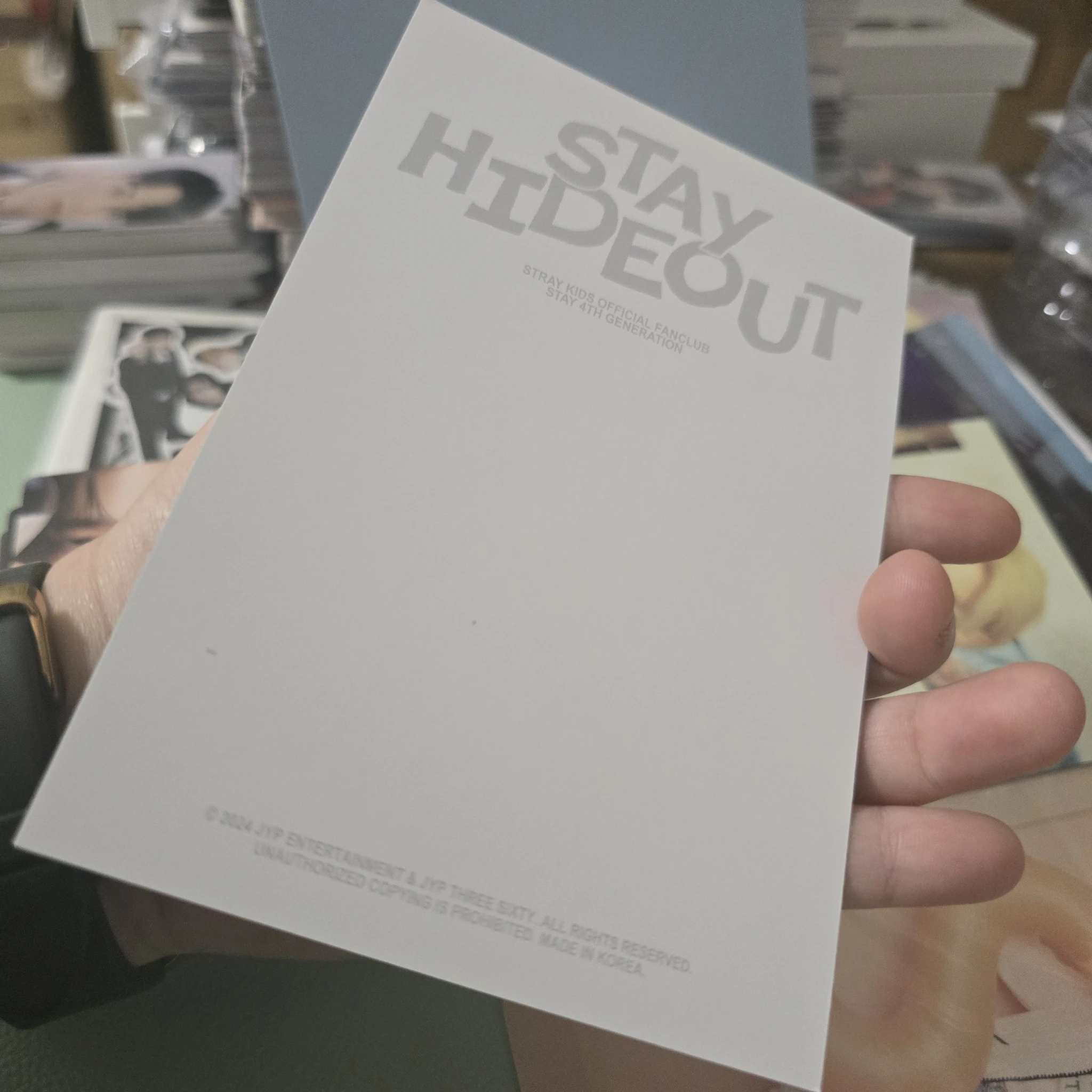 Stray Kids HAN Stray Kids - HAN - STAY Hideout Official Fan Club 4th Gen Other postcard set listing photo 2