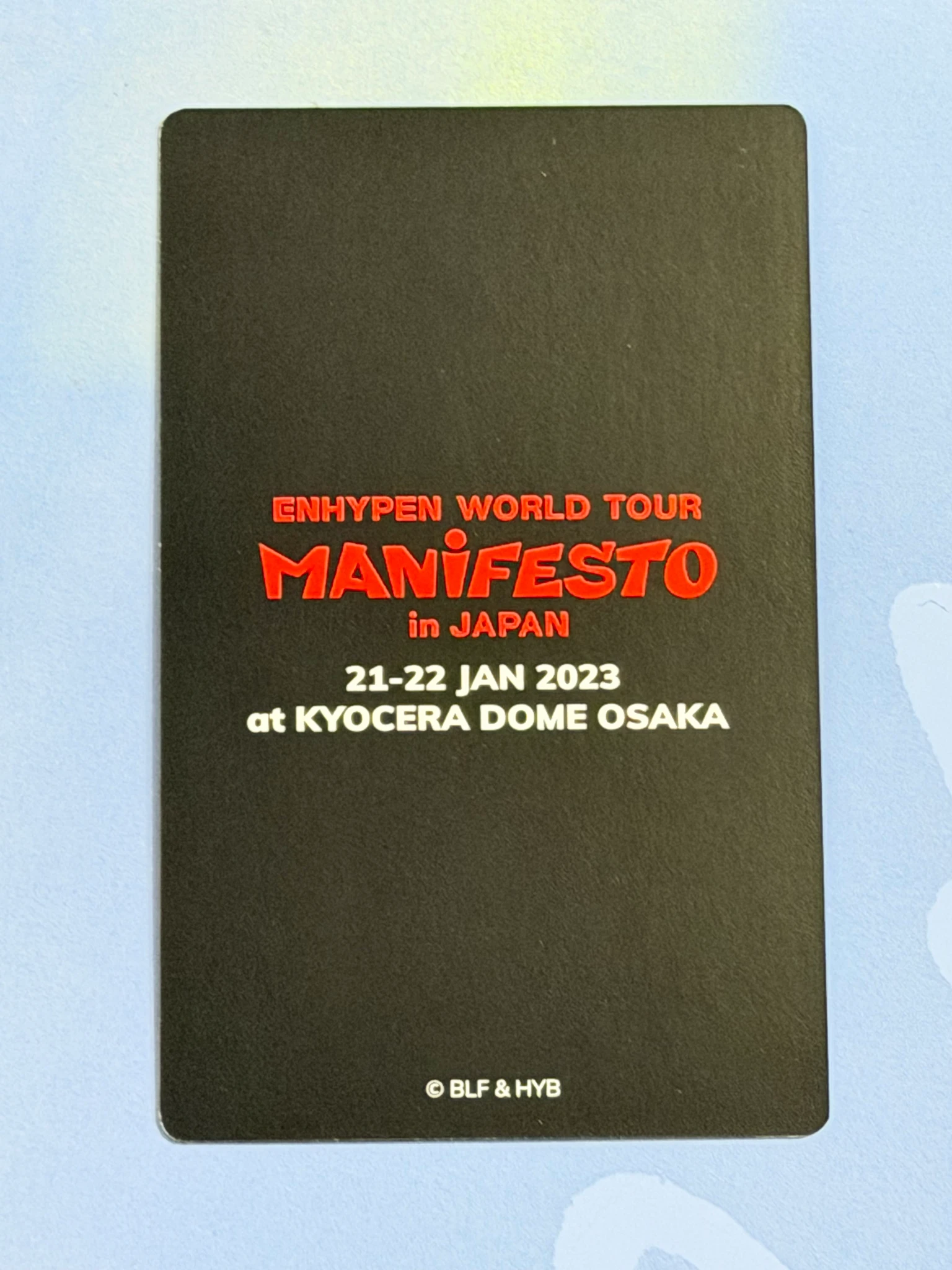 ENHYPEN Jake ENHYPEN - Jake - World Tour 'Manifesto' Event merch photocard hoodie japan listing photo 2