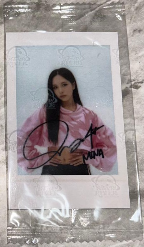 TWICE Mina TWICE - STRATEGY Album starriver round 2 pre-order benefit (pob) polaroid listing photo 2